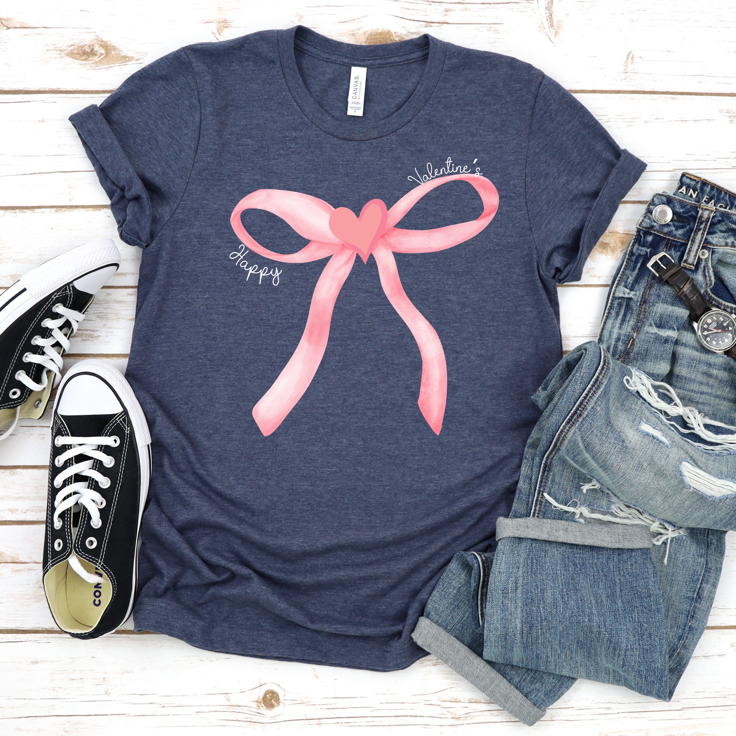 Valentine's Day Coquette Bow Tee