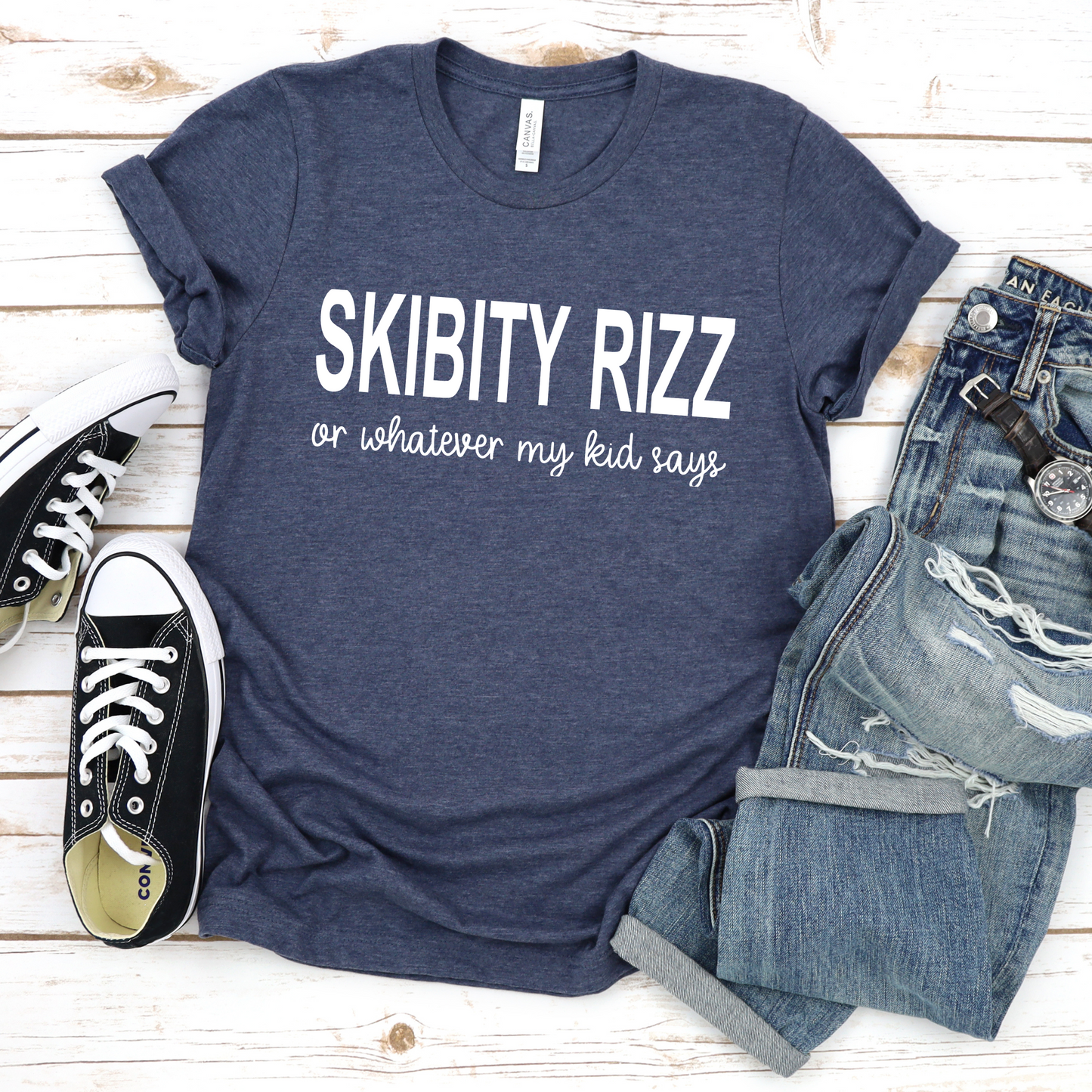 T-Shirt for Parents:'Skibity Rizz or whatever my kid says'