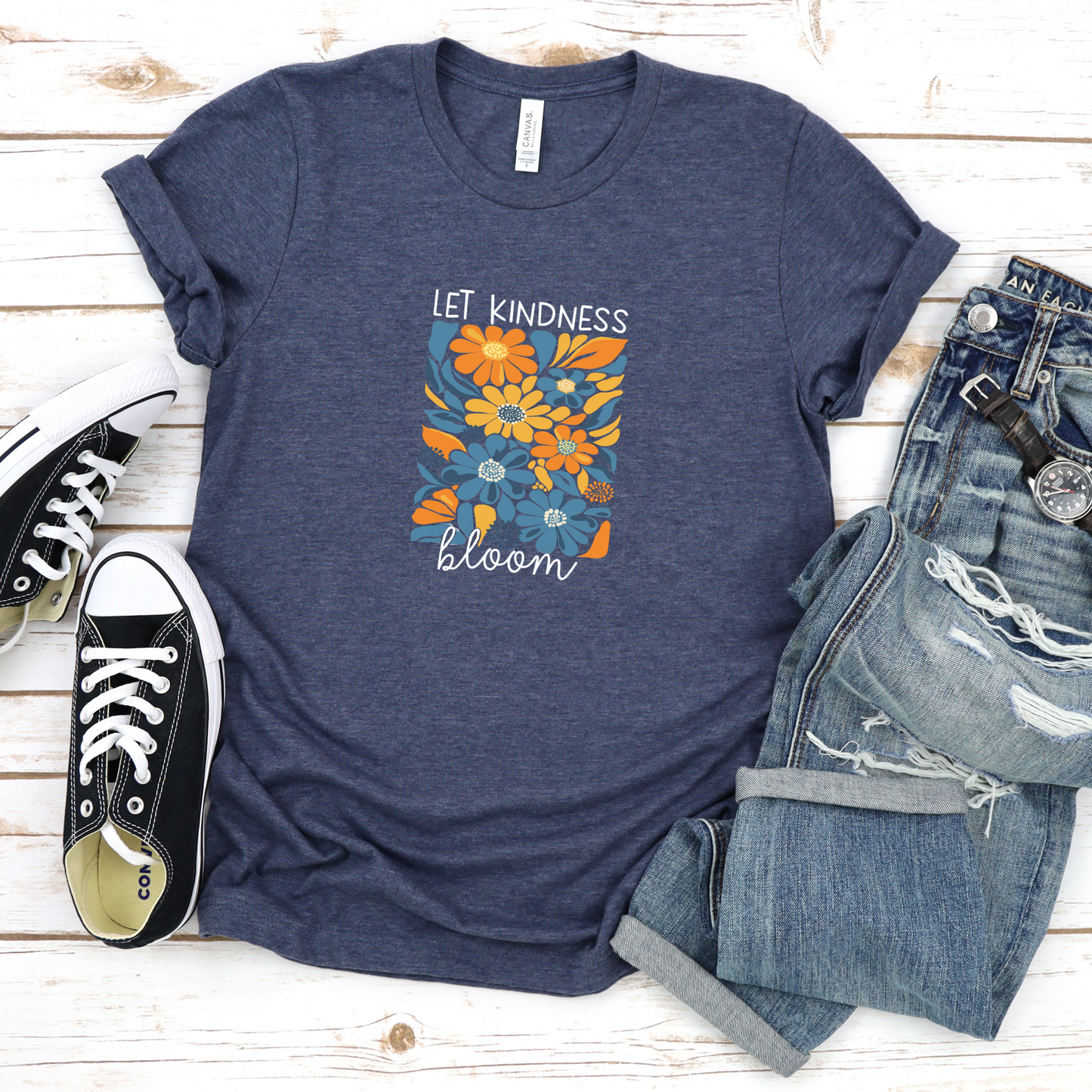 Floral Tee Let Kindness Bloom Shirt