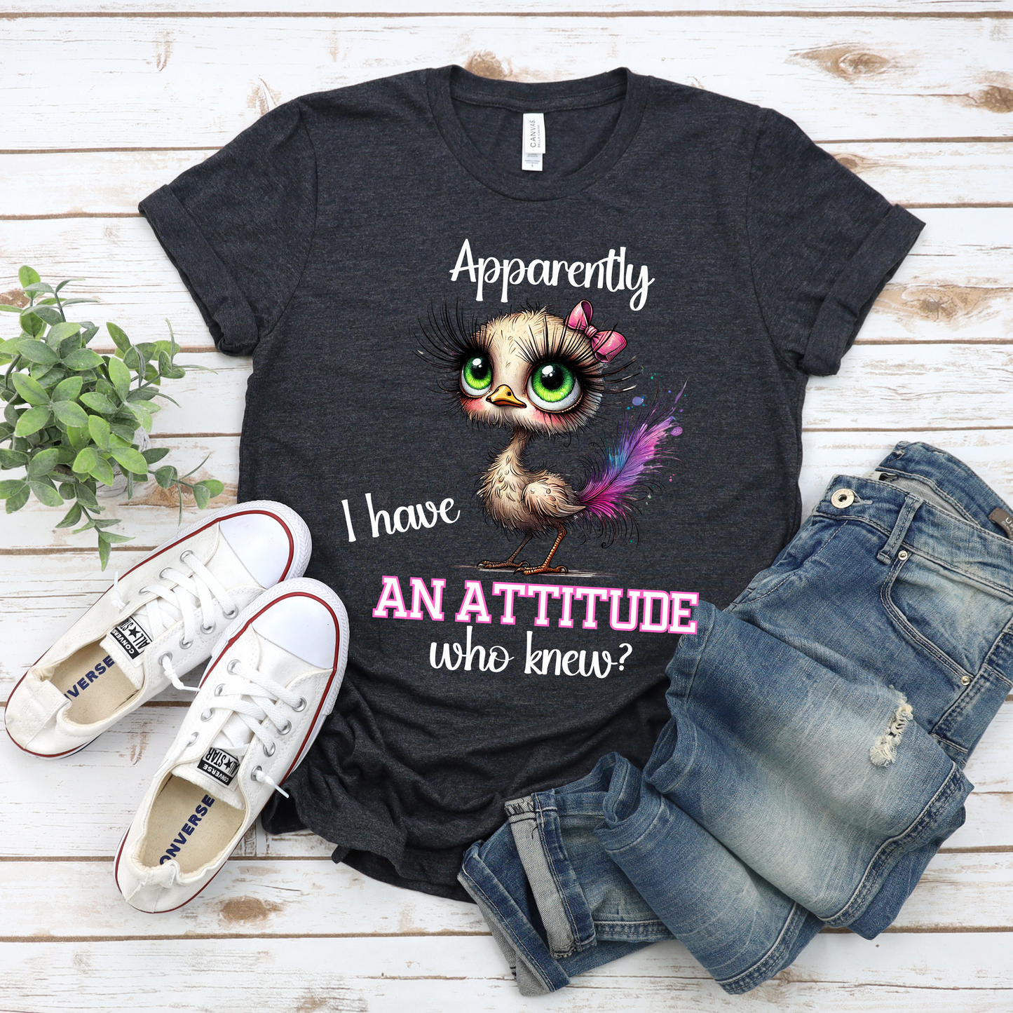 Funny Bird Unisex Tee - Apparently I Have an Attitude Who Knew