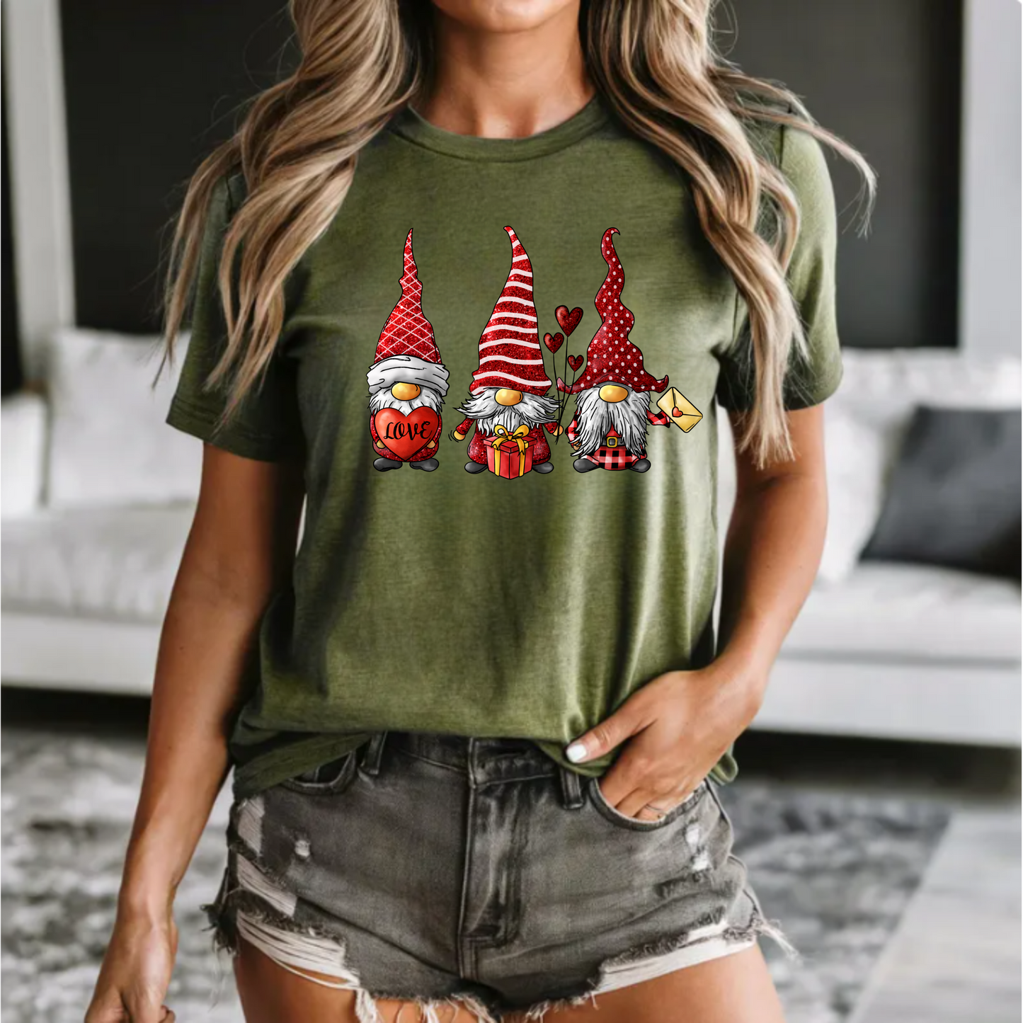 Valentines Day Gnomes Tee