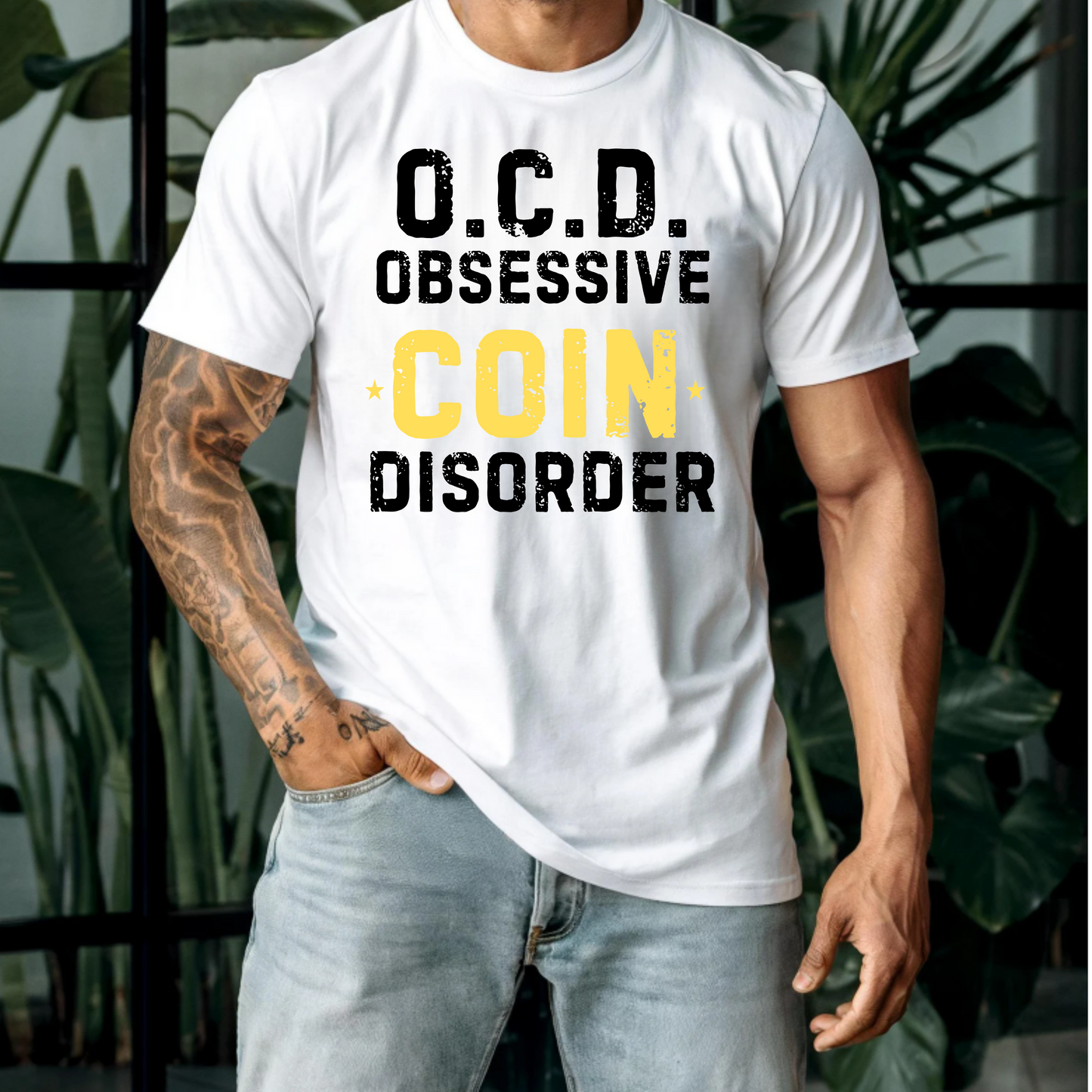 Funny Numismatic Unisex Tee - O C D Obsessive Coin Disorder Shirt