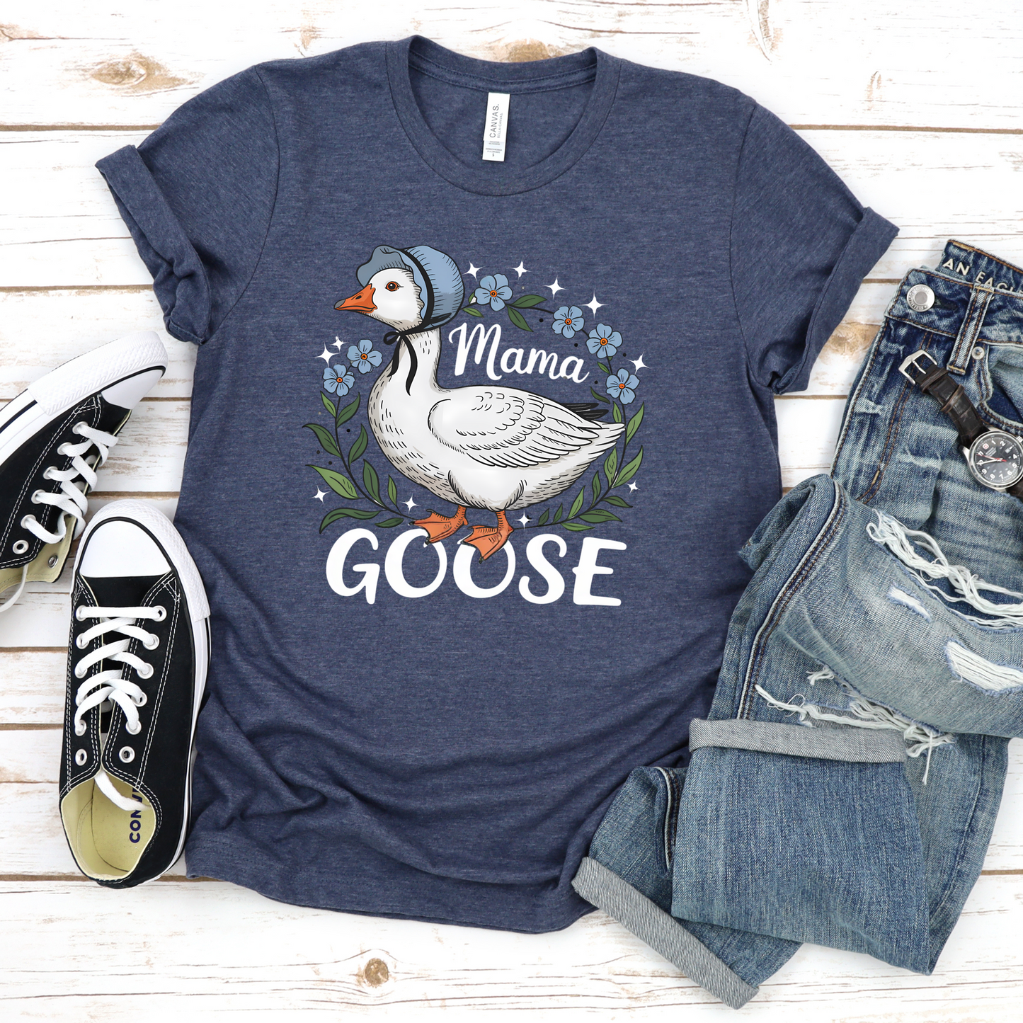Mama Goose Unisex Jersey Tee – Cute Family Shirt for Moms