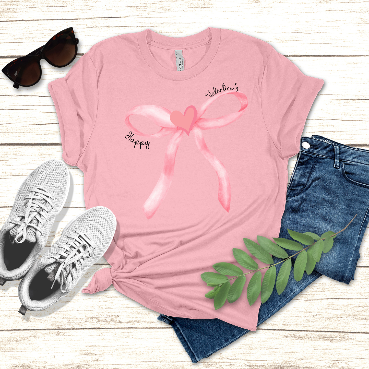 Valentine's Day Coquette Bow Tee