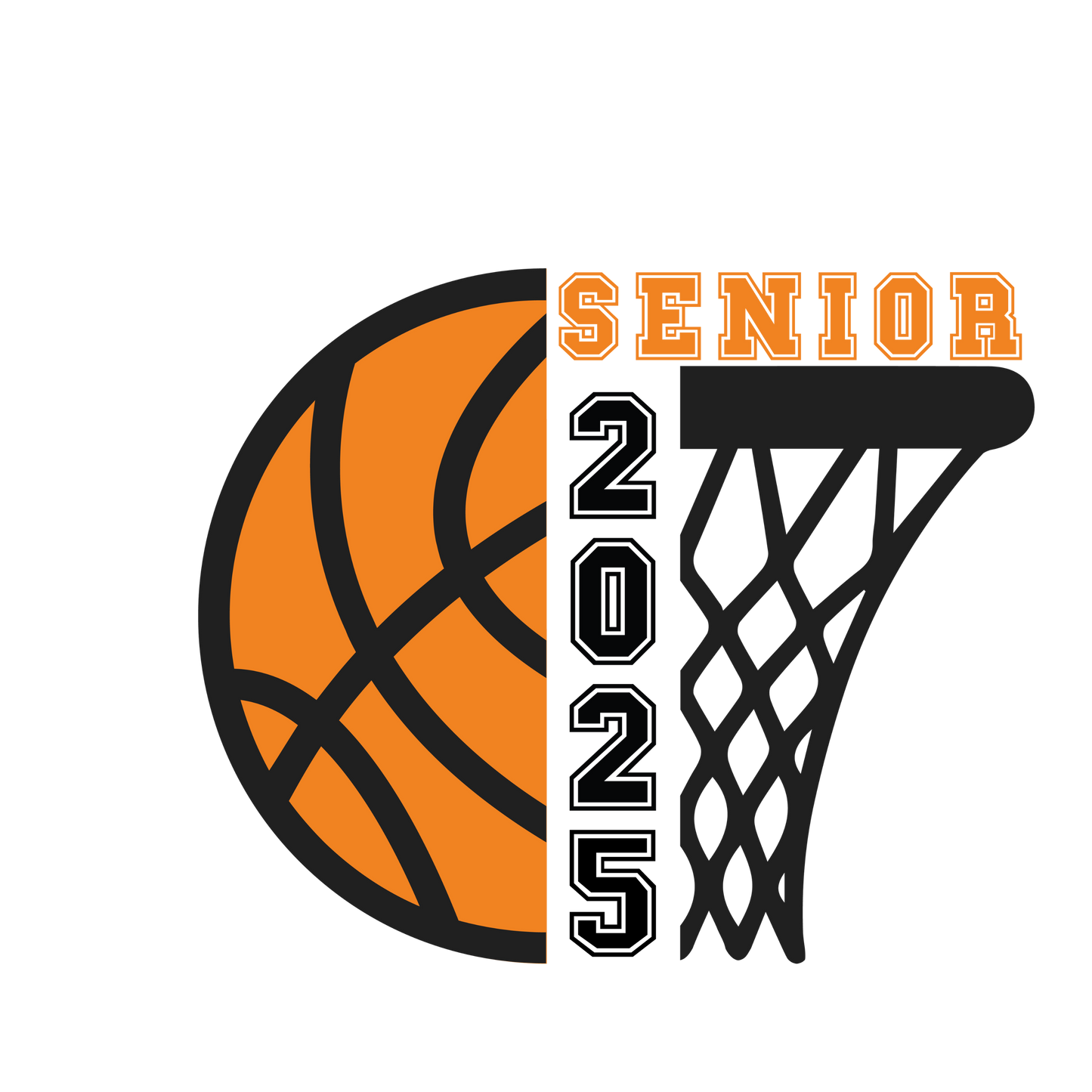 Basketball senior 2025 png digital download
