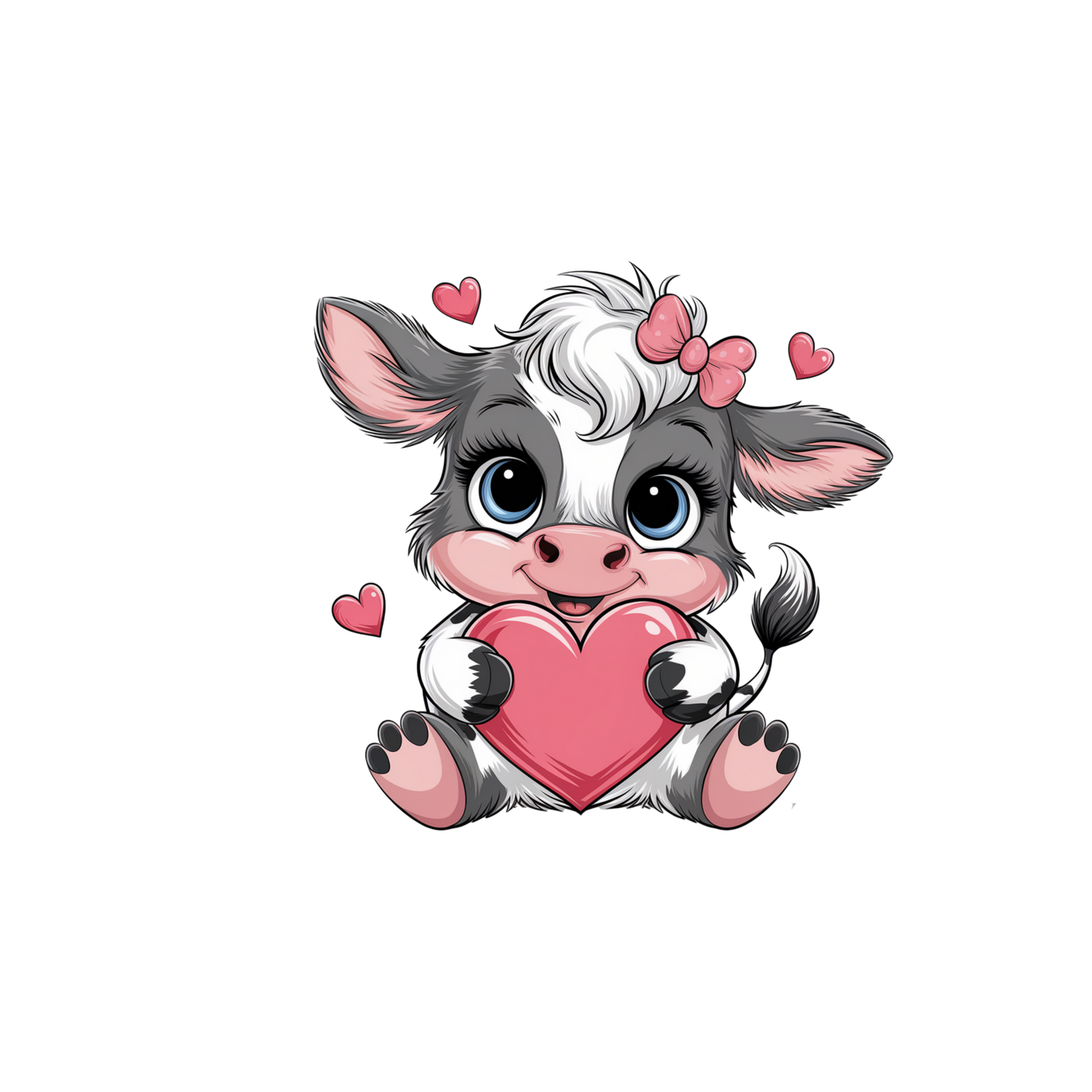 Cute Valentines Day Cow png