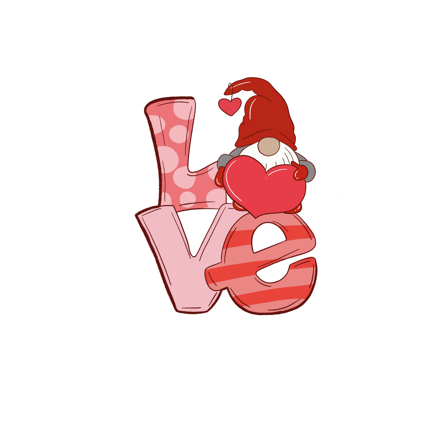 Valentines Day gnome "Love"'png