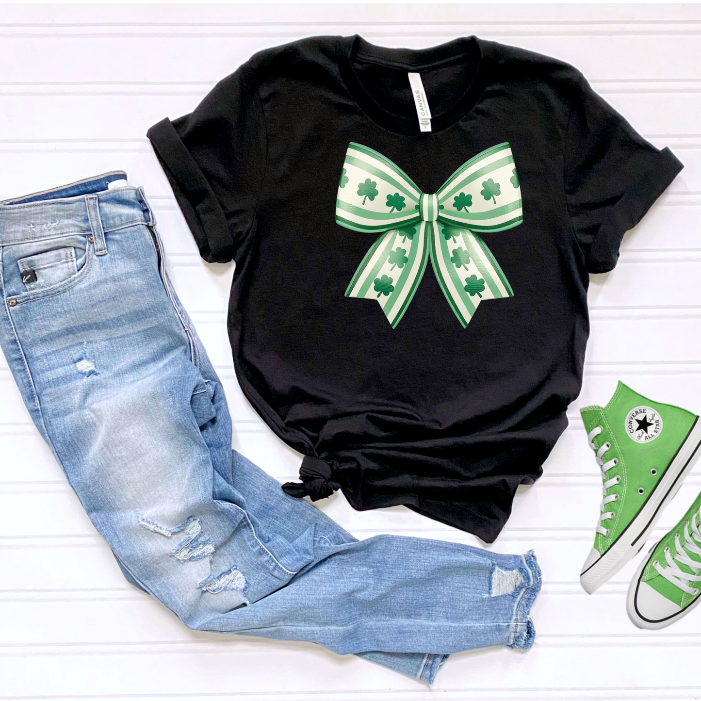 St Patrick's Day Bow Tee
