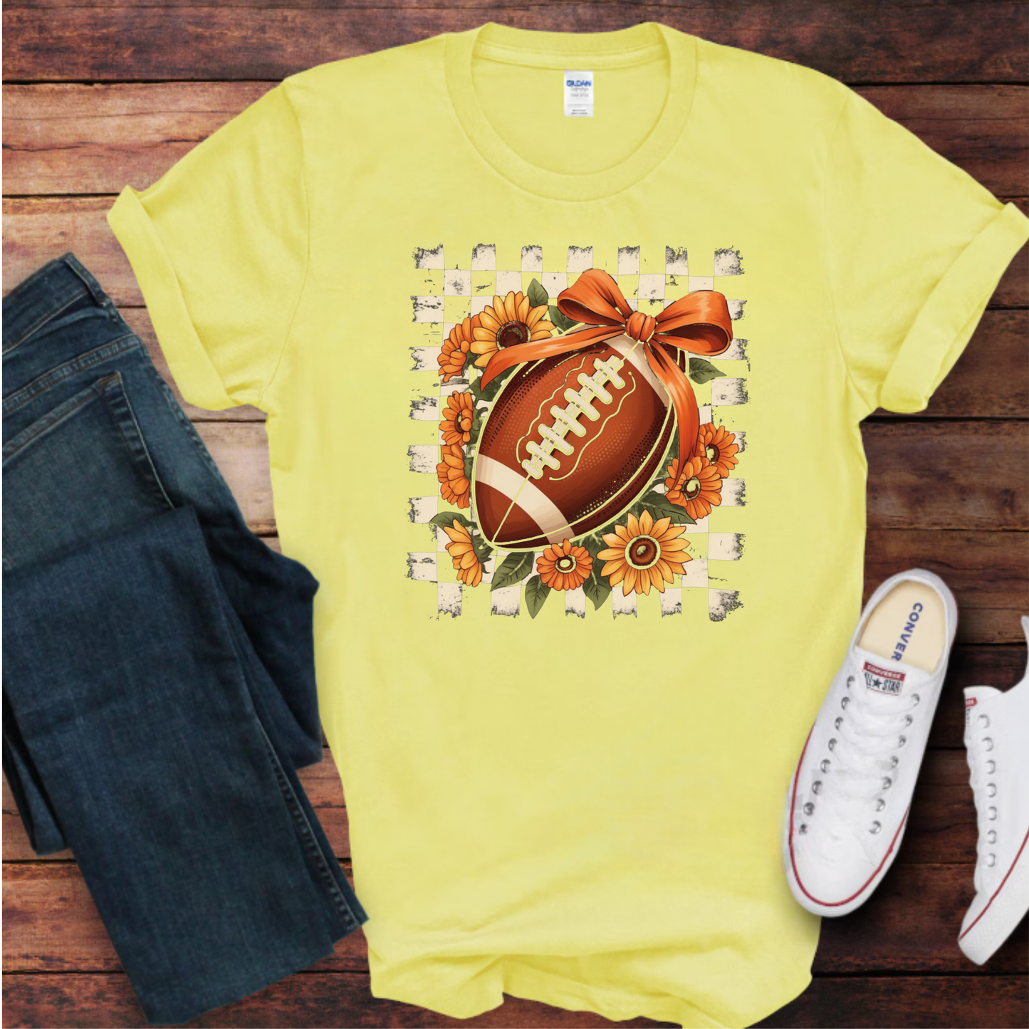 Football Floral Unisex Softstyle T-Shirt | Sports Tee, Gift for Football Fans, Casual Wear, Fall Apparel, Team Spirit Top