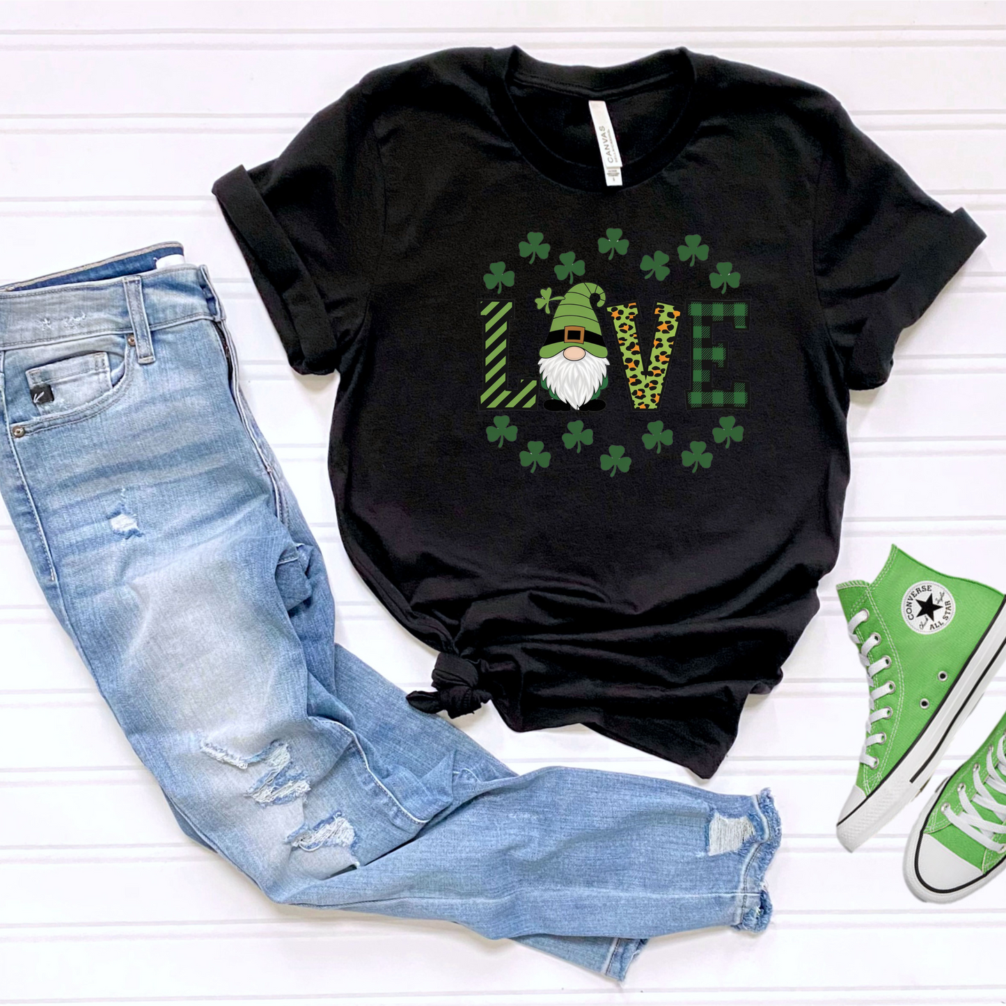 St Patrick's Day Gnome Love Tee