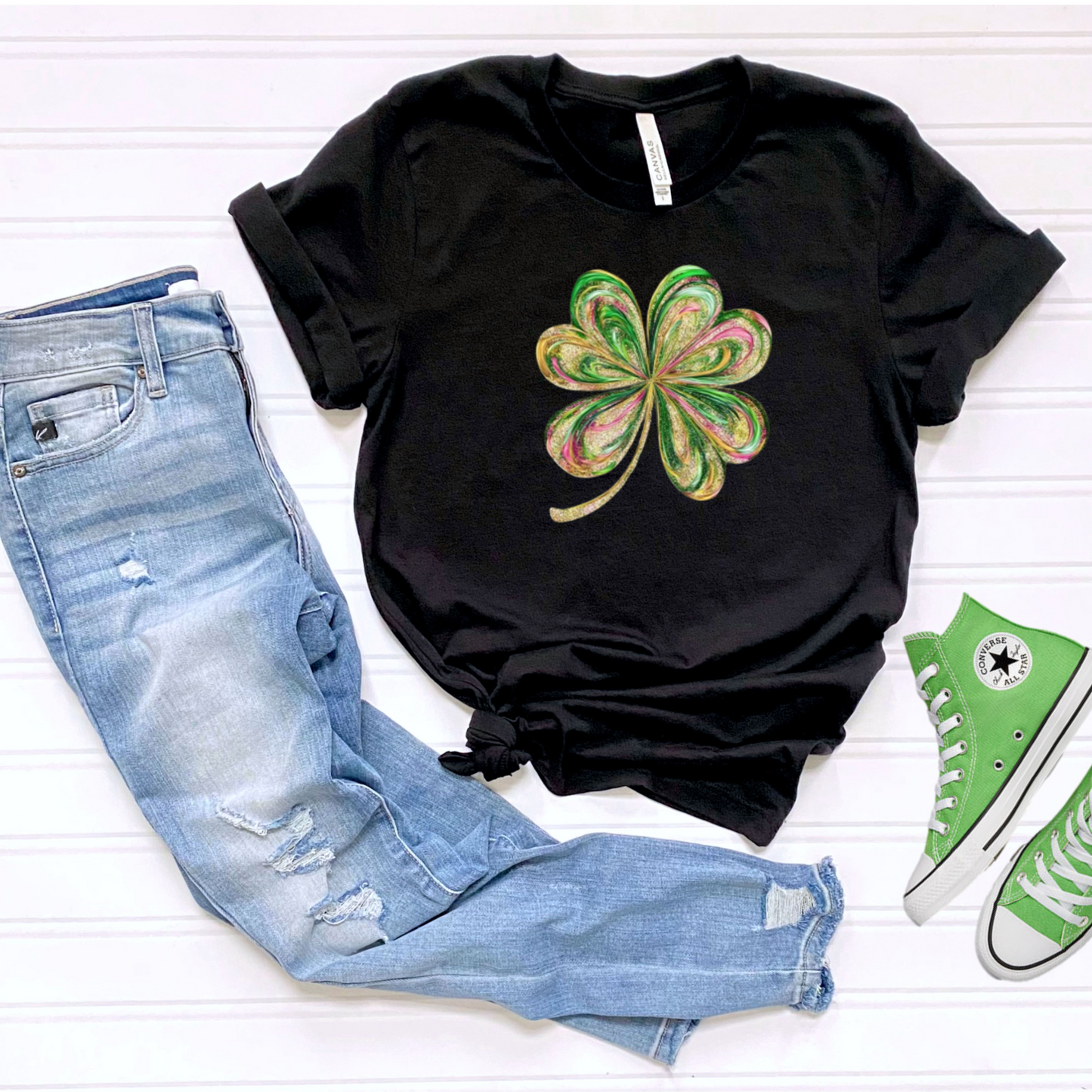 Painted Shamrock St. Patrick's Day Tee