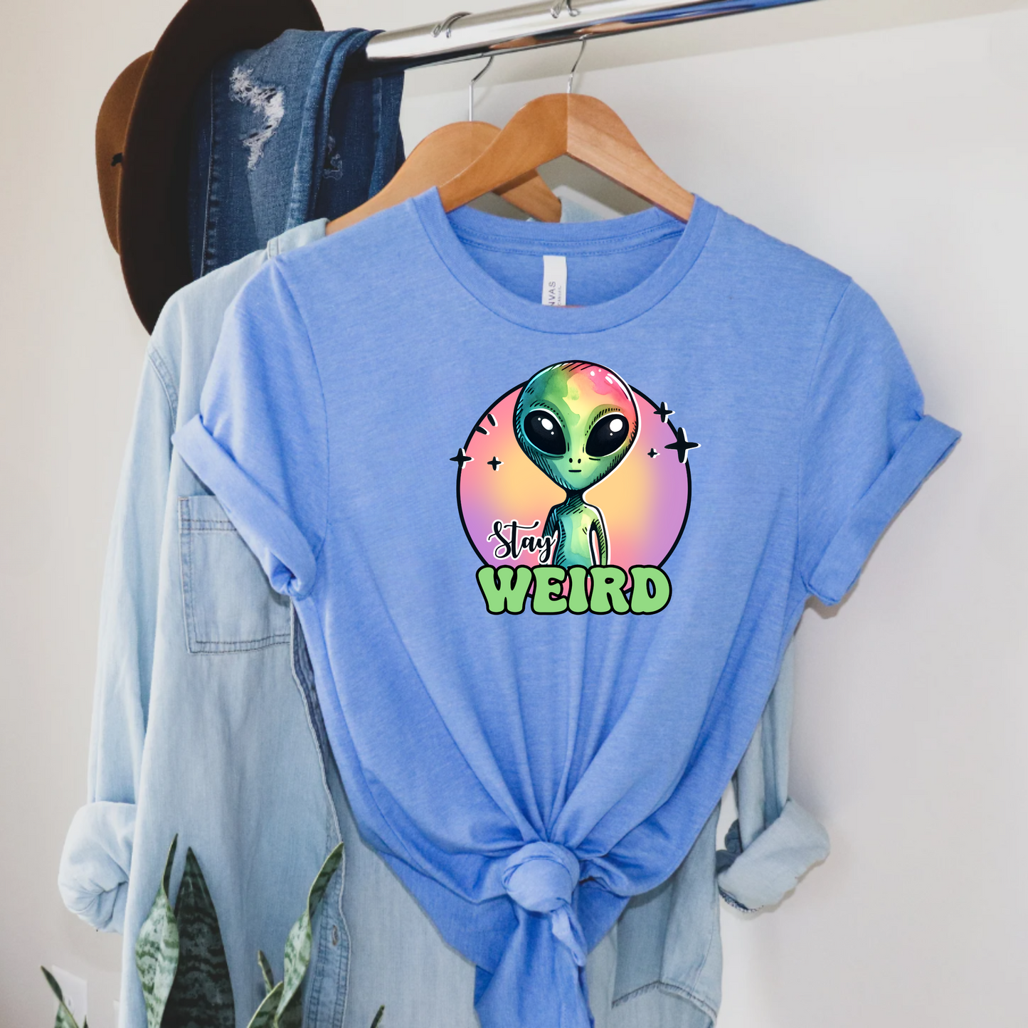 Alien Unisex Tee - Stay Weird Design