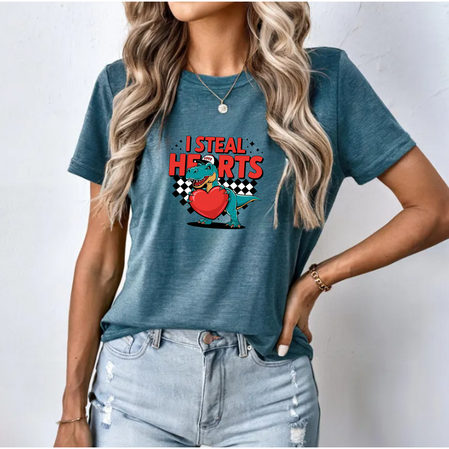 Dinosaur I Steal Hearts Tee