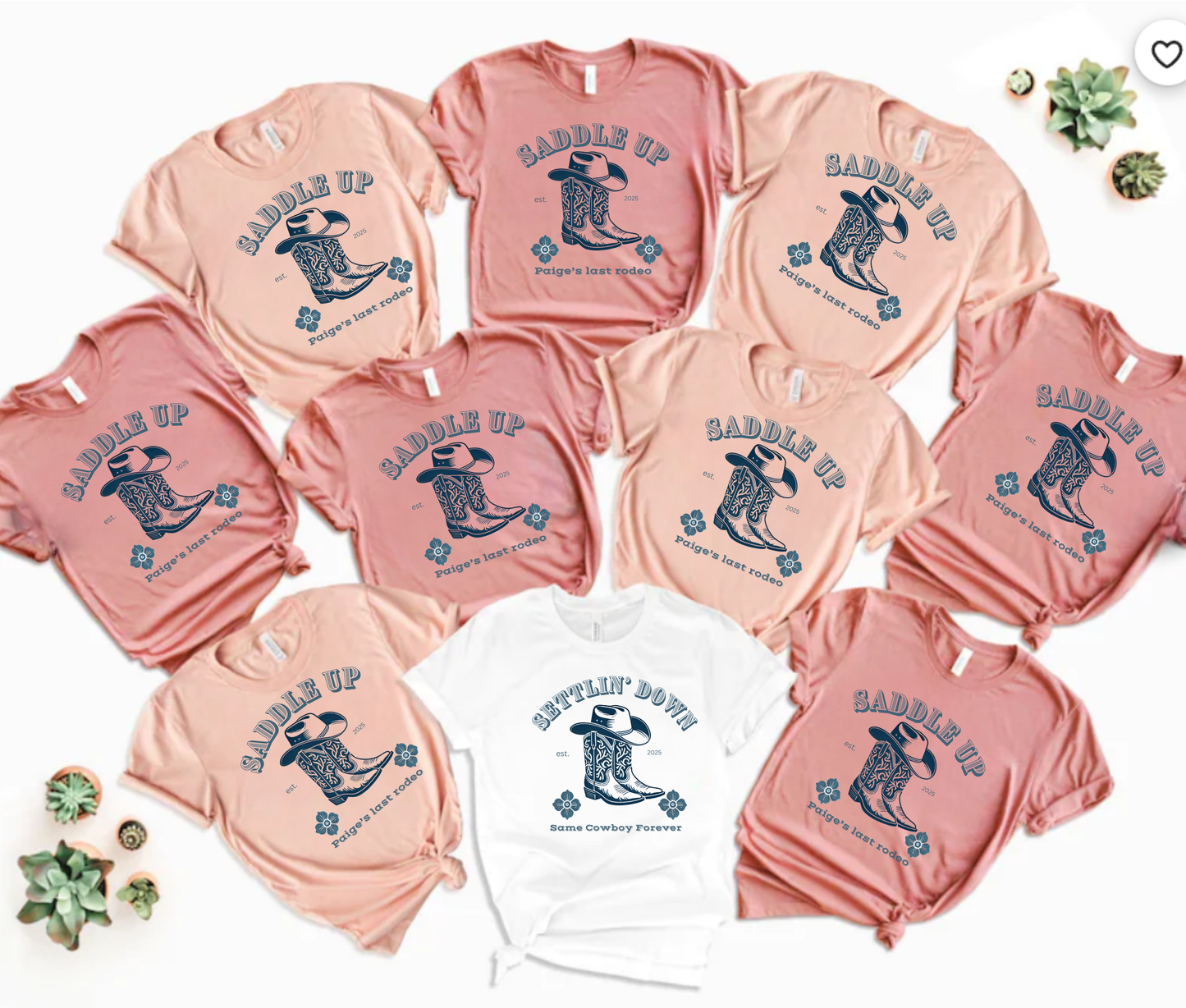 Western Bachelorette Tee Set