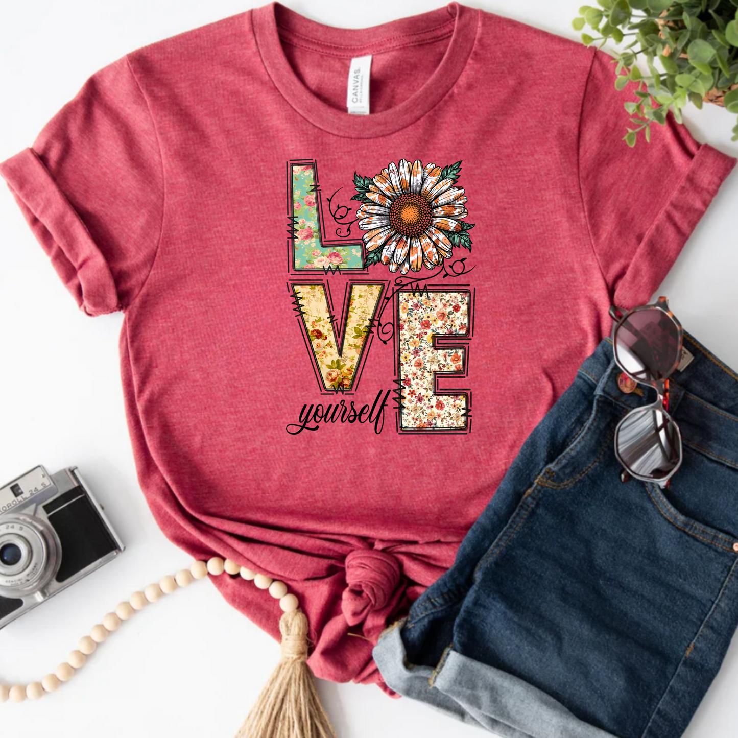 Floral Love Yourself Tee