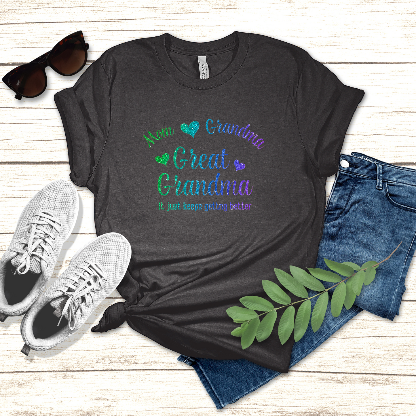 Family Generation Tee Shirt - Mom Grandma Great Grandma Gift