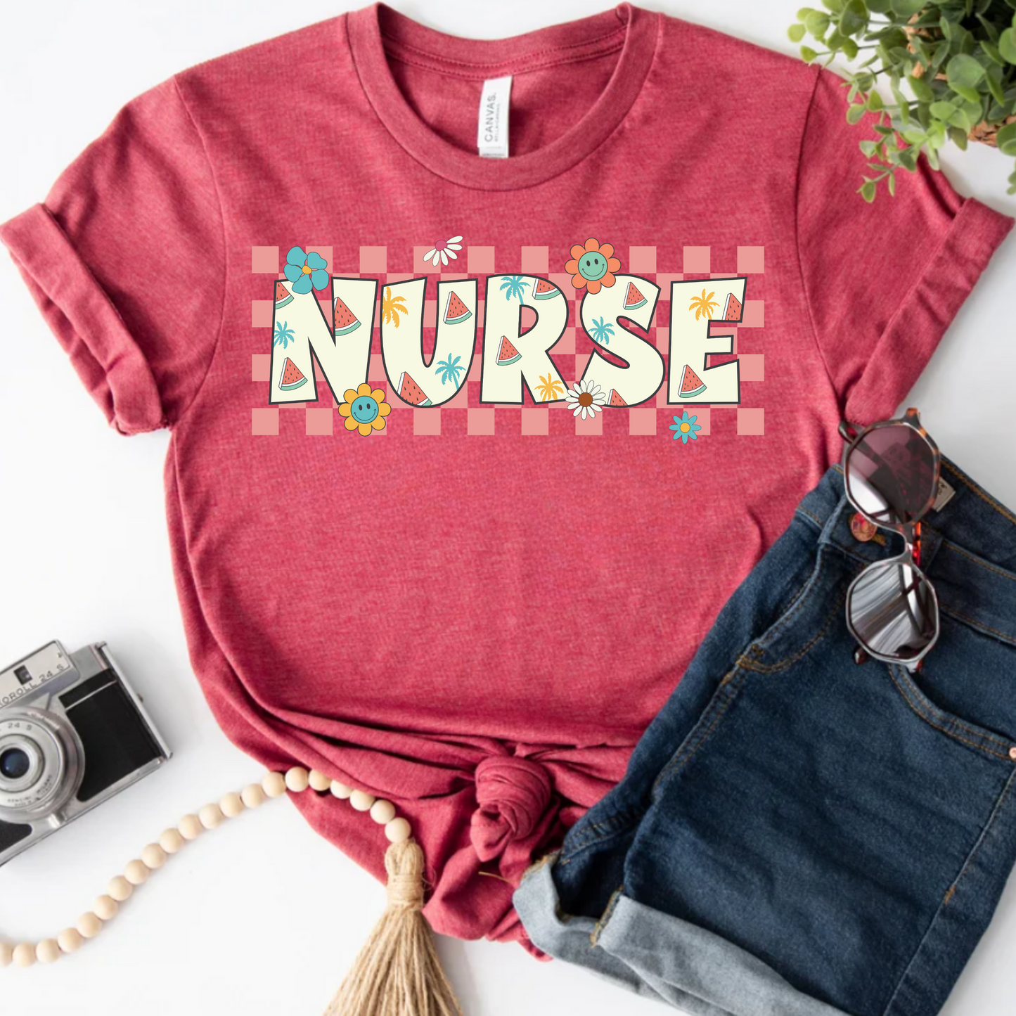Floral Nurse Tee