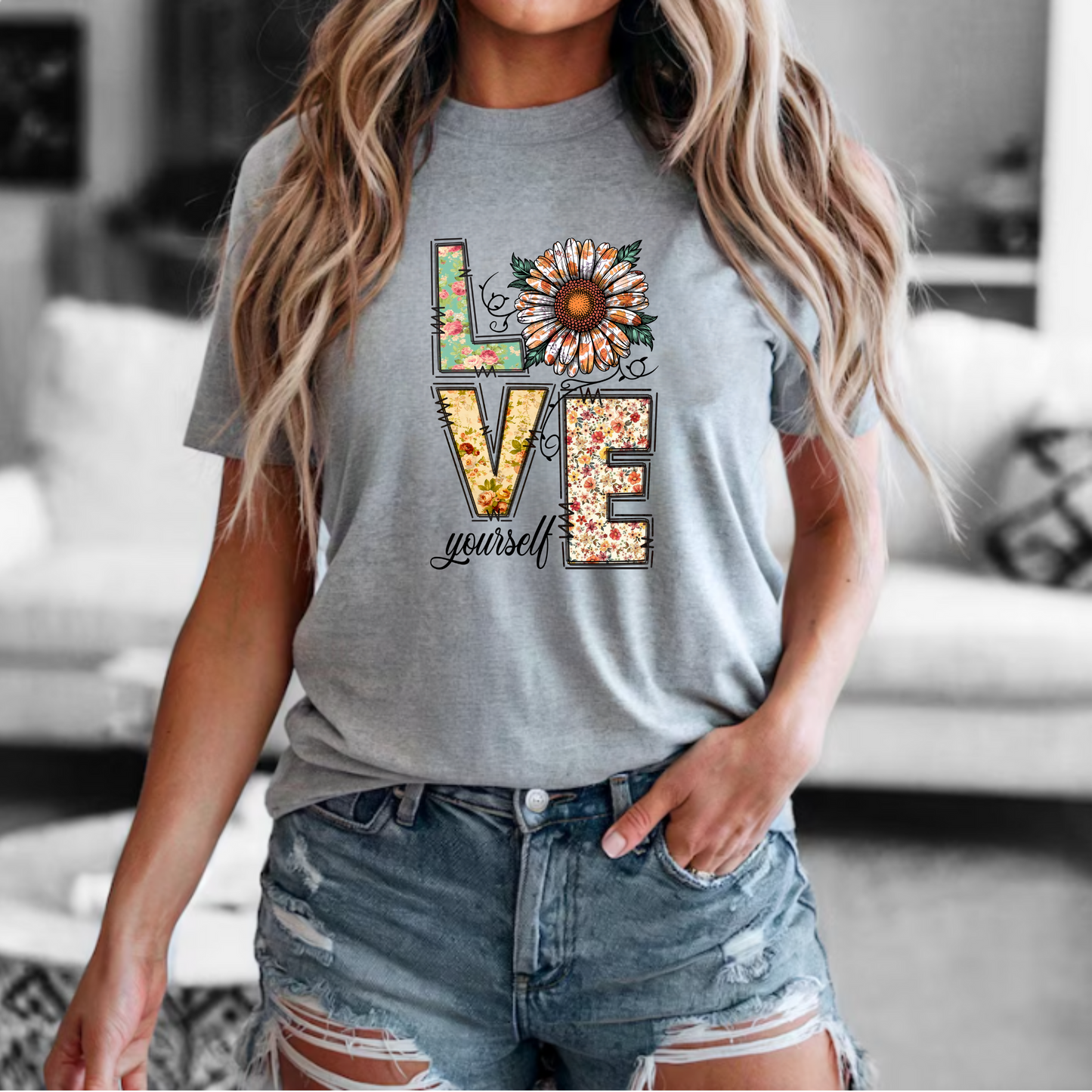 Floral Love Yourself Tee