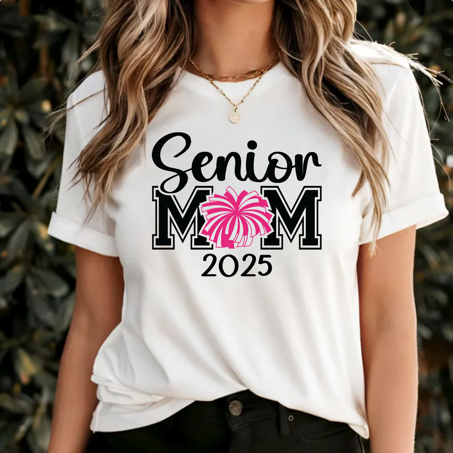 T-Shirt Senior Mom with Pom Pom - Unisex Jersey Tee
