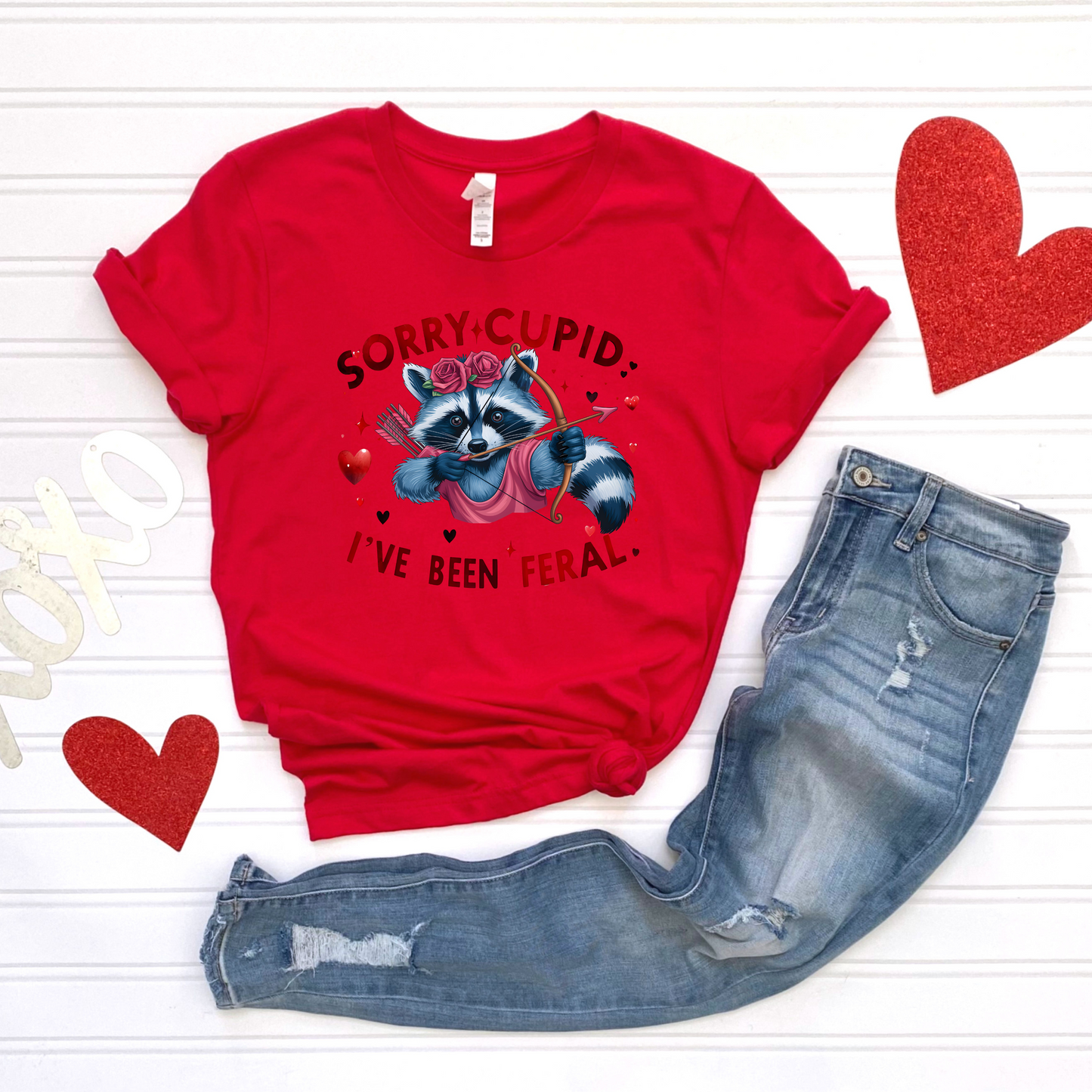 Sorry cupid I've been feral Valentine's Day Tee
