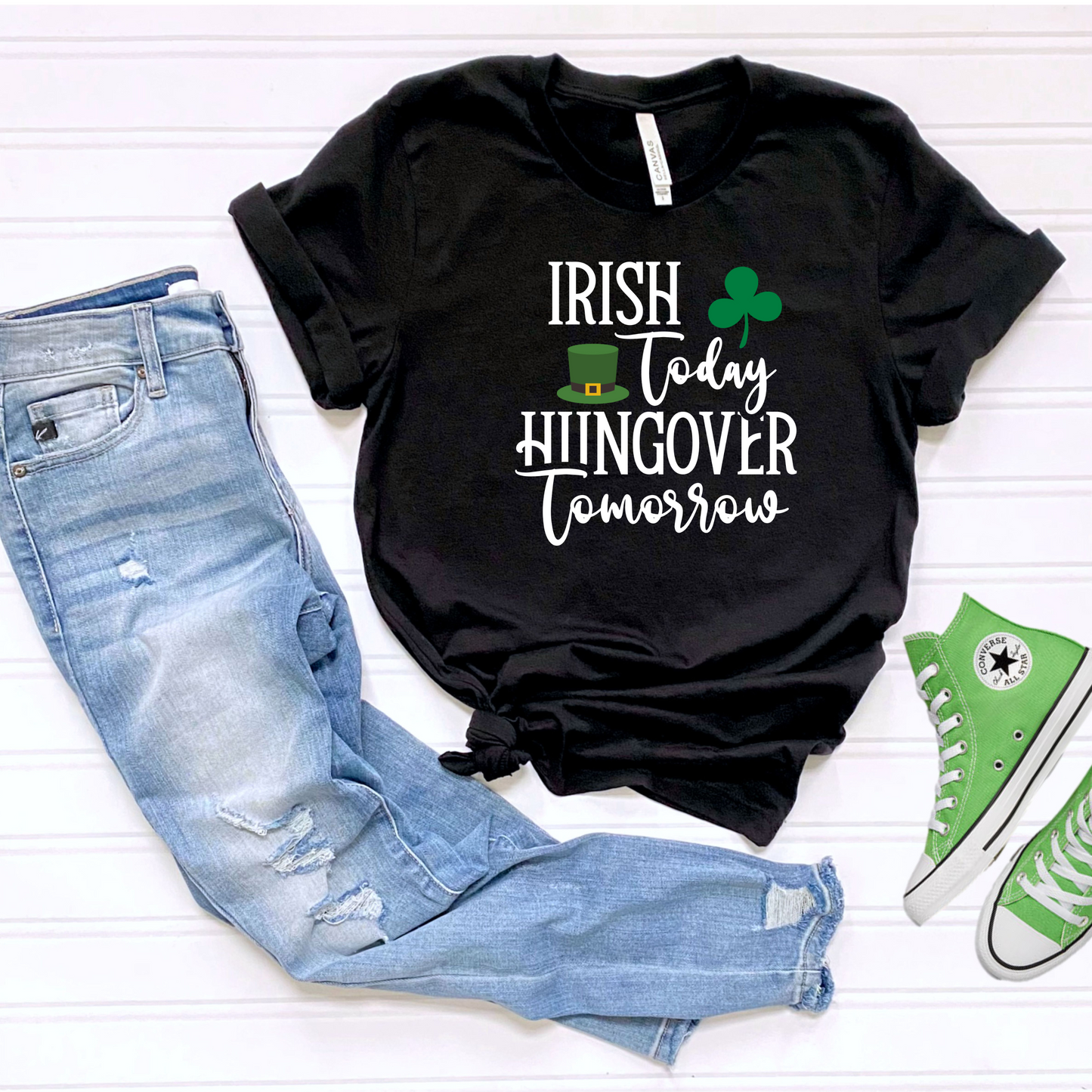 Irish Today Hungover Tomorrow Unisex Tee - St. Patrick's Day Shirt
