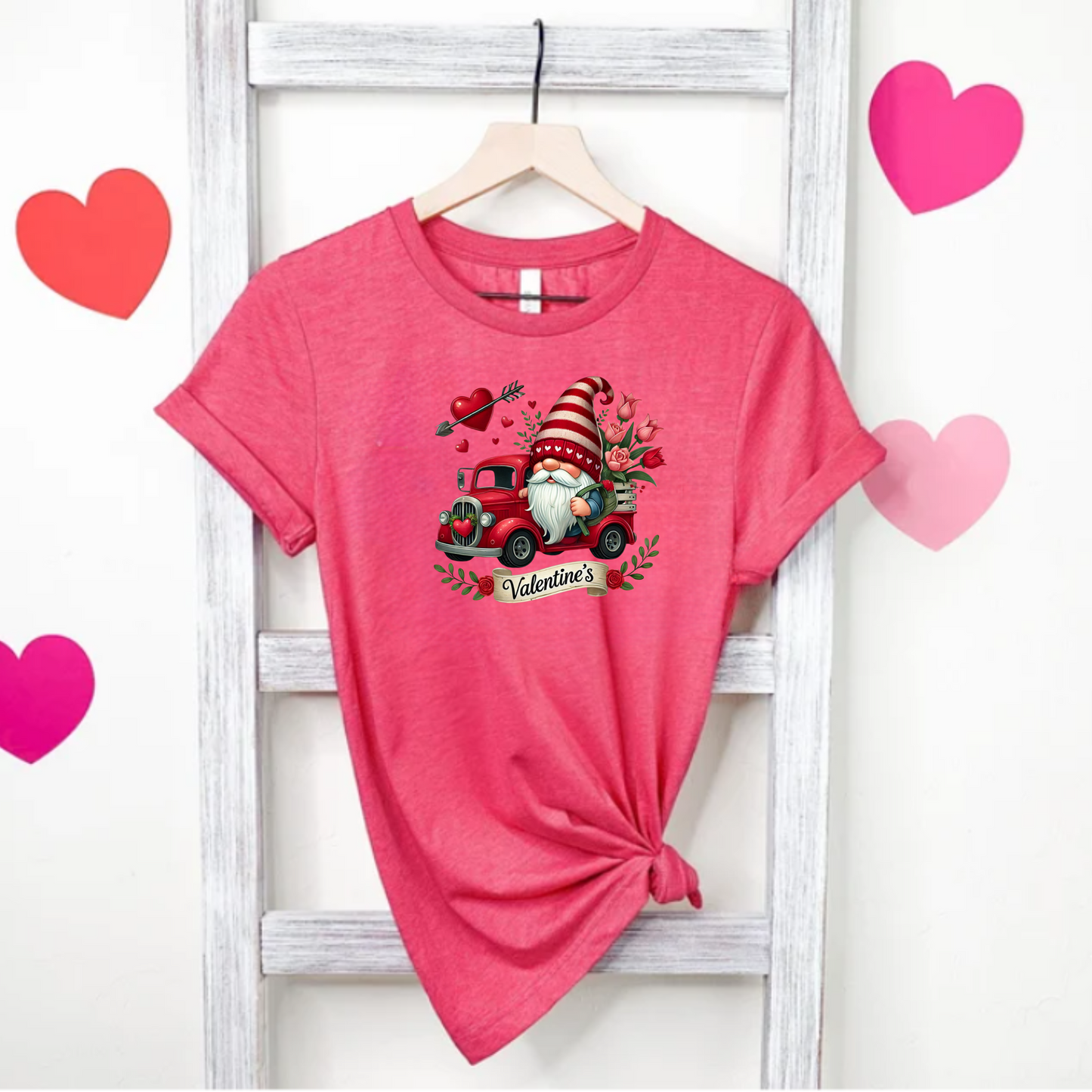 Valentines Day Farm Truck with Gnome