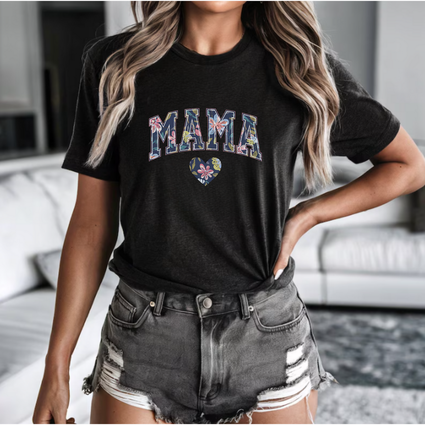 Floral 'mama' Tee Shirt