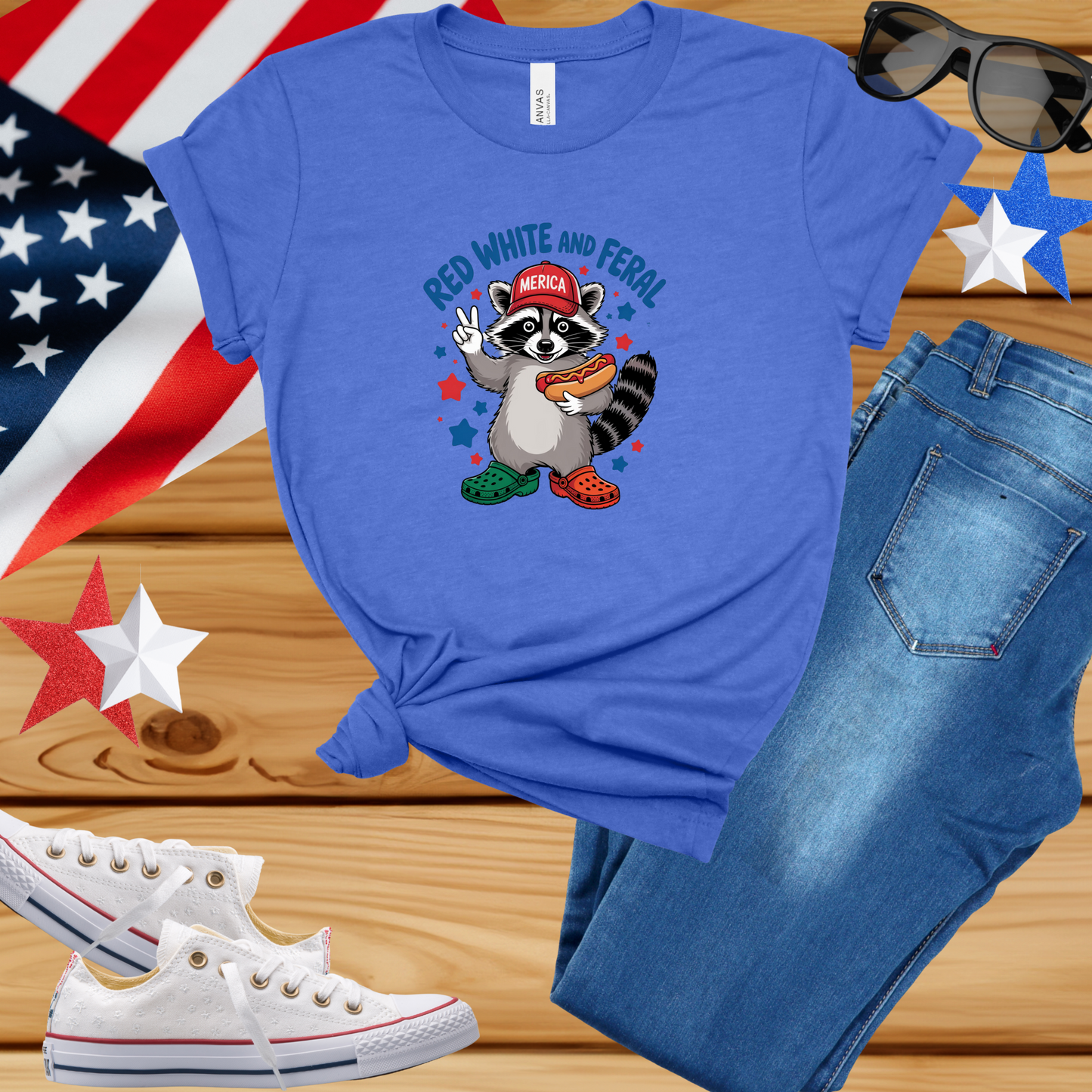 Red, white, and feral png digital download