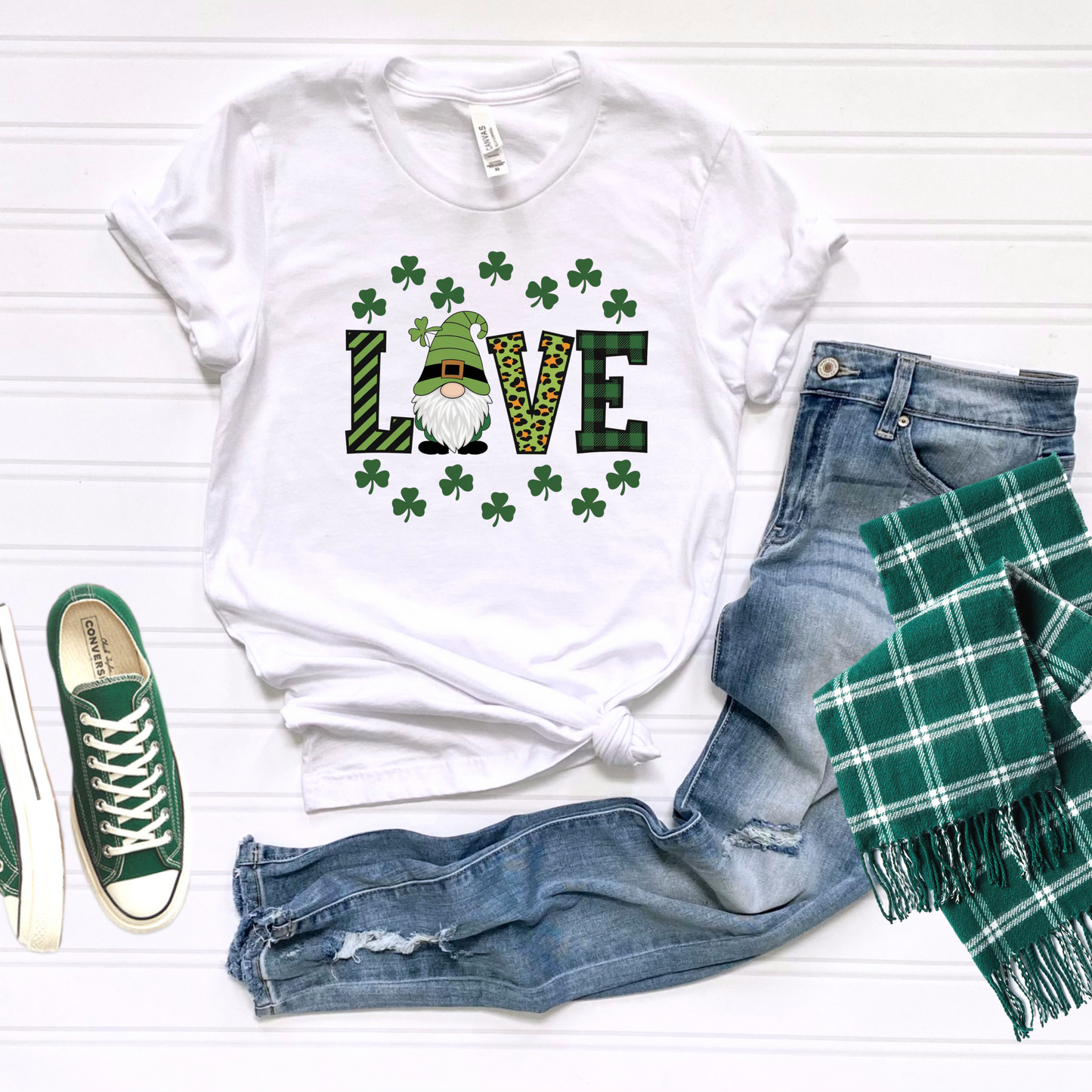St Patrick's Day Gnome Love Tee