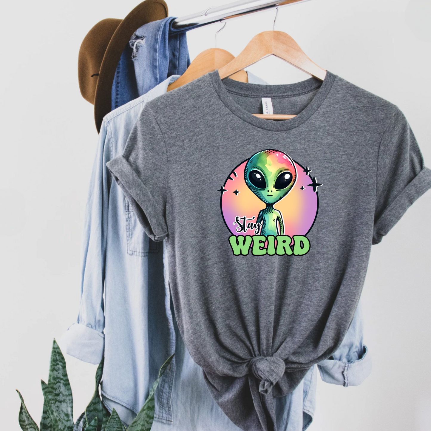 Alien Unisex Tee - Stay Weird Design