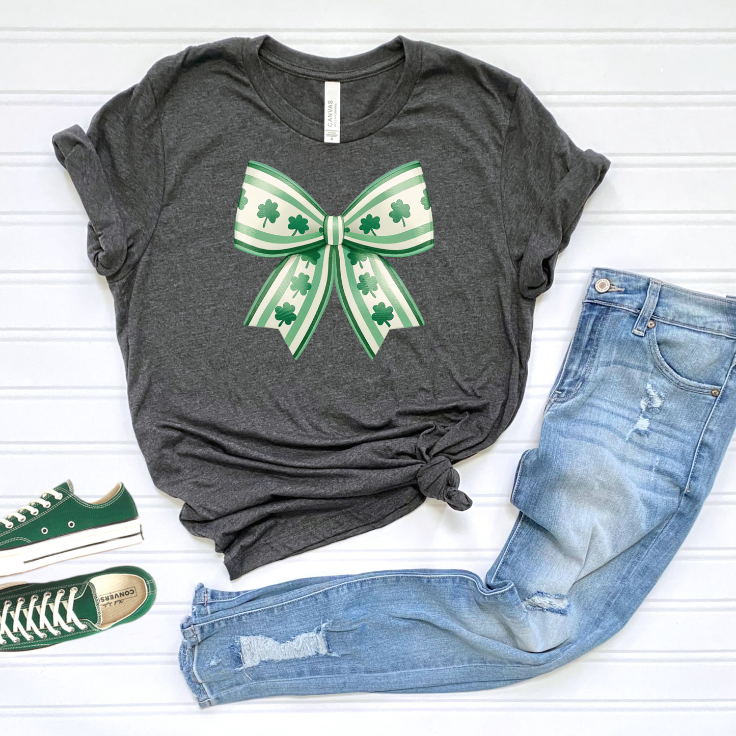 St Patrick's Day Bow Tee