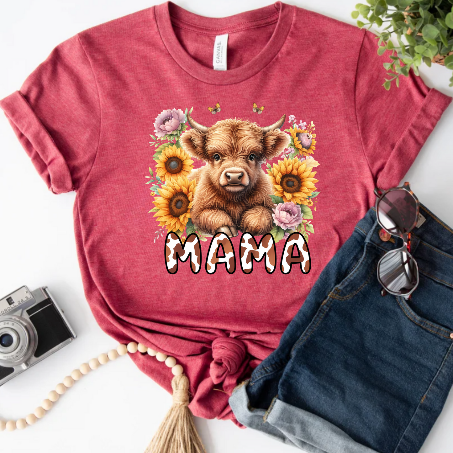 Highland Cow 'Mama' png digital download