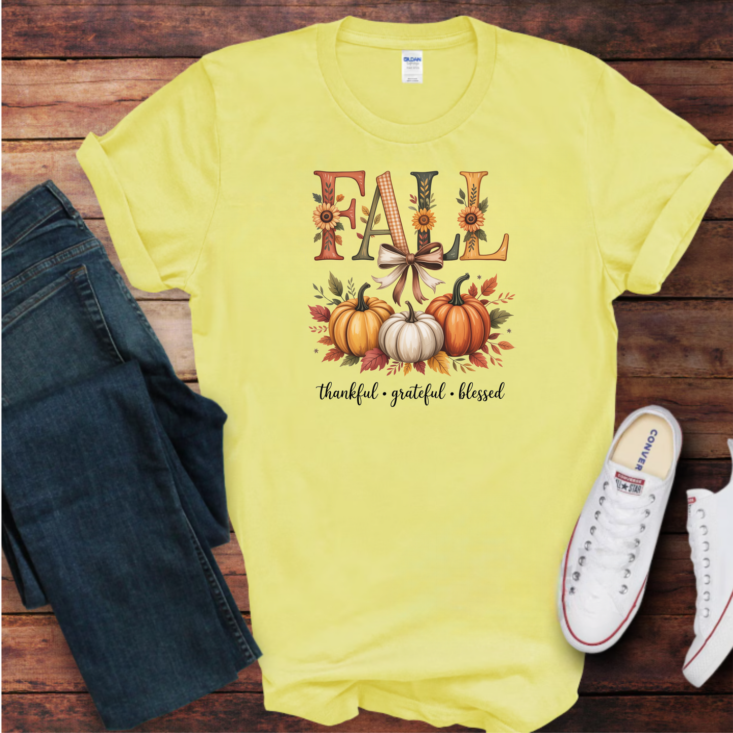 Fall Thankful Grateful Blessed T-Shirt