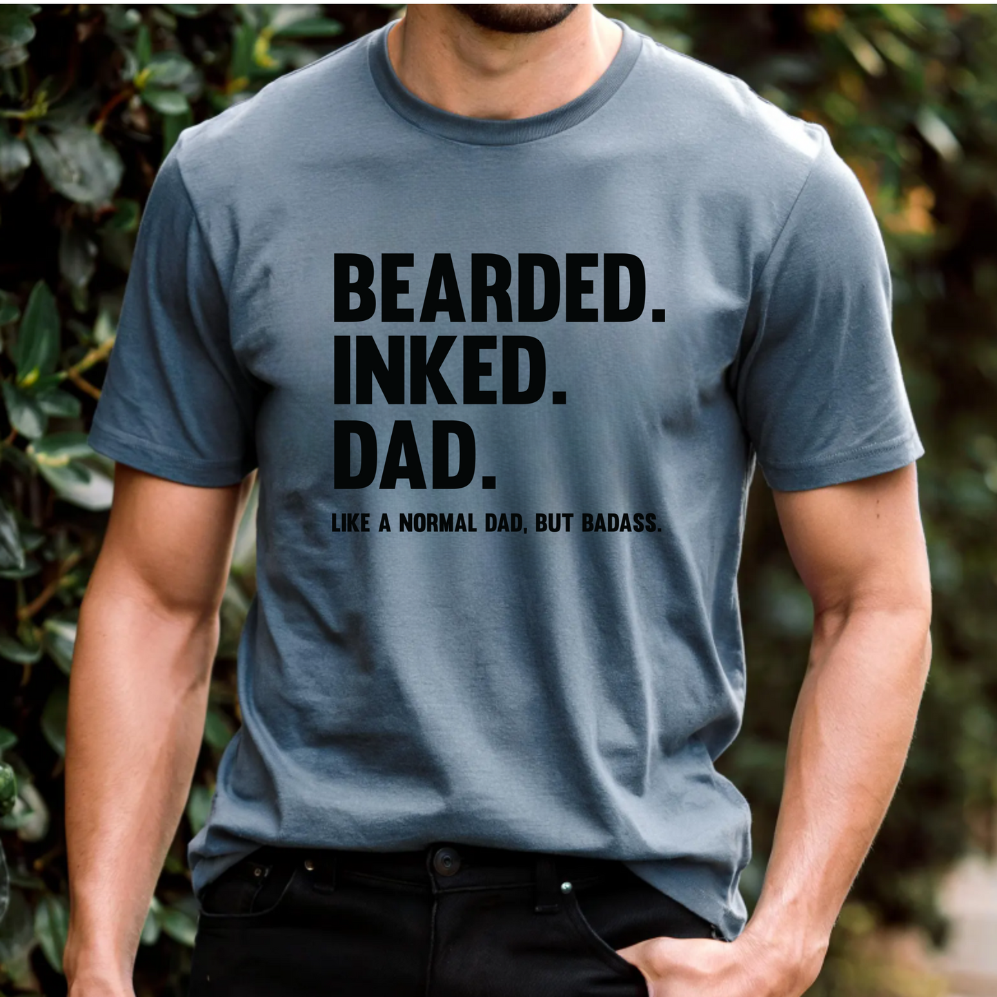 Bearded Dad Tee - Inked & Badass Unisex Short Sleeve Shirt