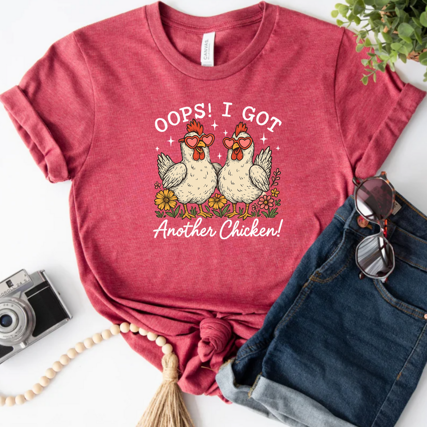 Funny Chicken Lovers Unisex Tee - 'Oops! I Got Another Chicken!'