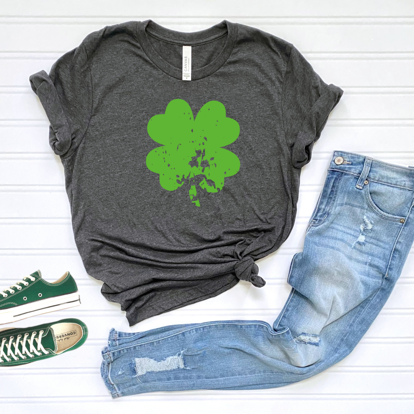 Distressed Shamrock Tee