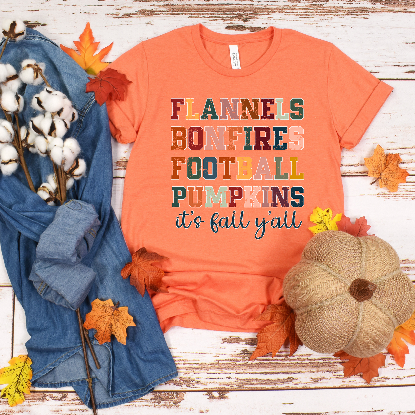 Fall Vibes Unisex T-Shirt - flannels, bonfires, football, pumpkins