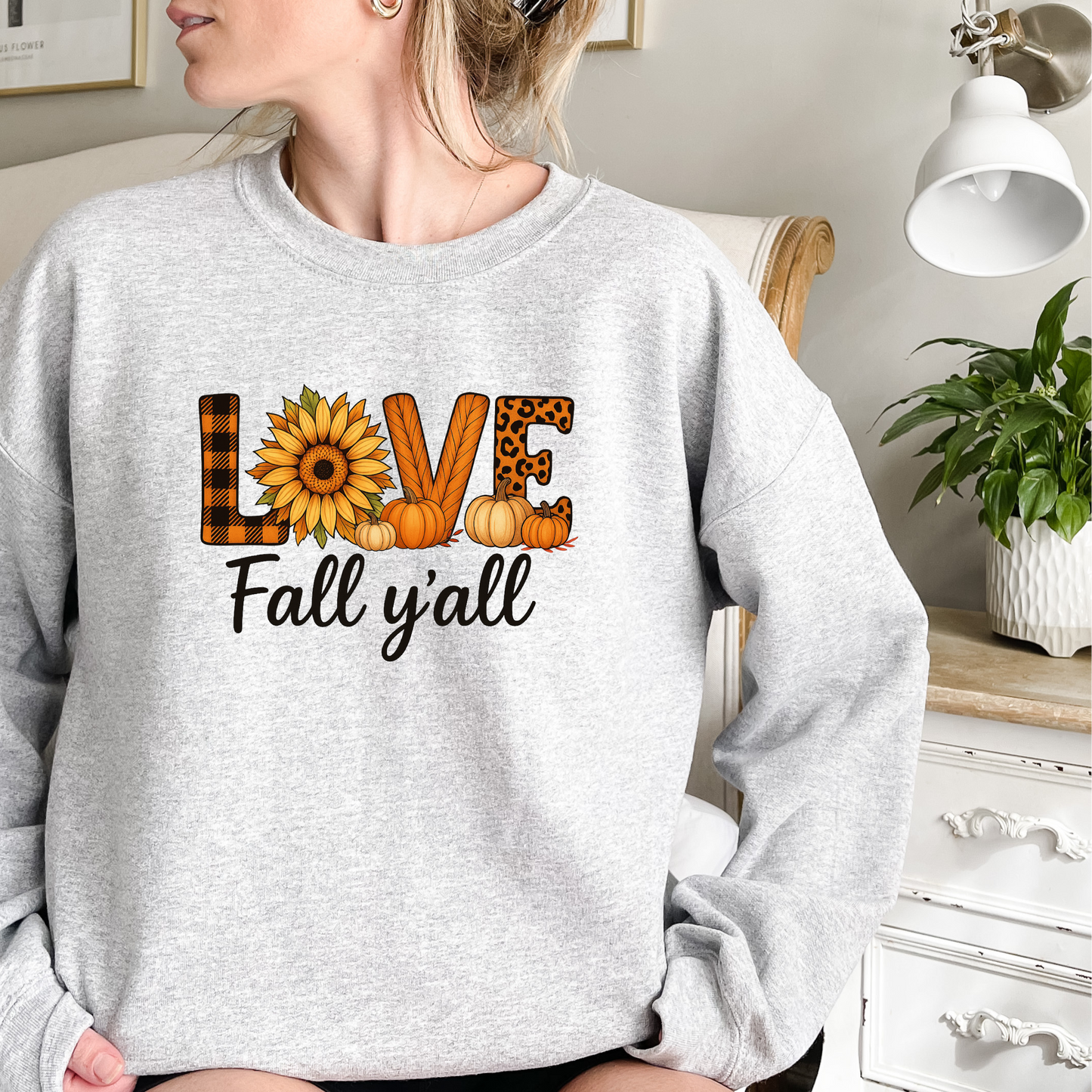 Fall Vibes Crewneck Sweatshirt - Love Fall y'all