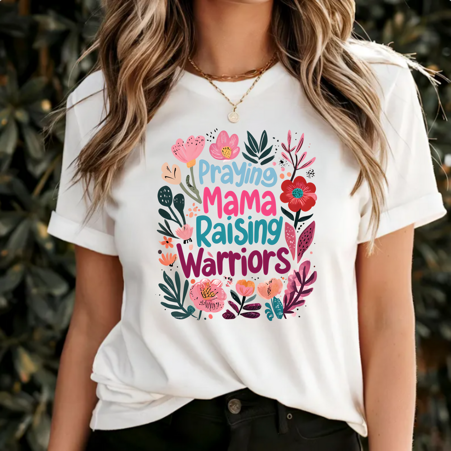 Praying mama raising warriors png digital download
