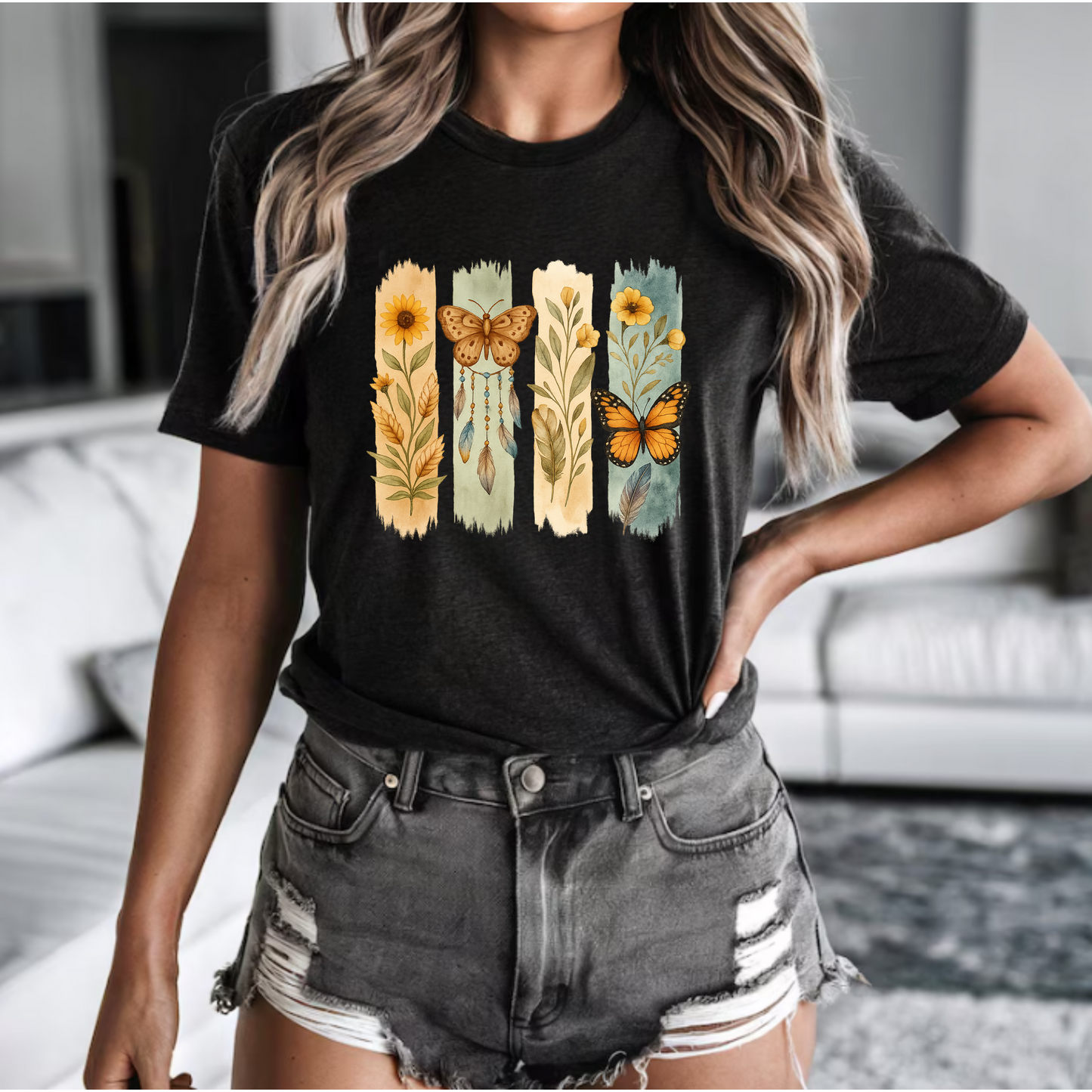 Butterfly Brush Strokes Tee