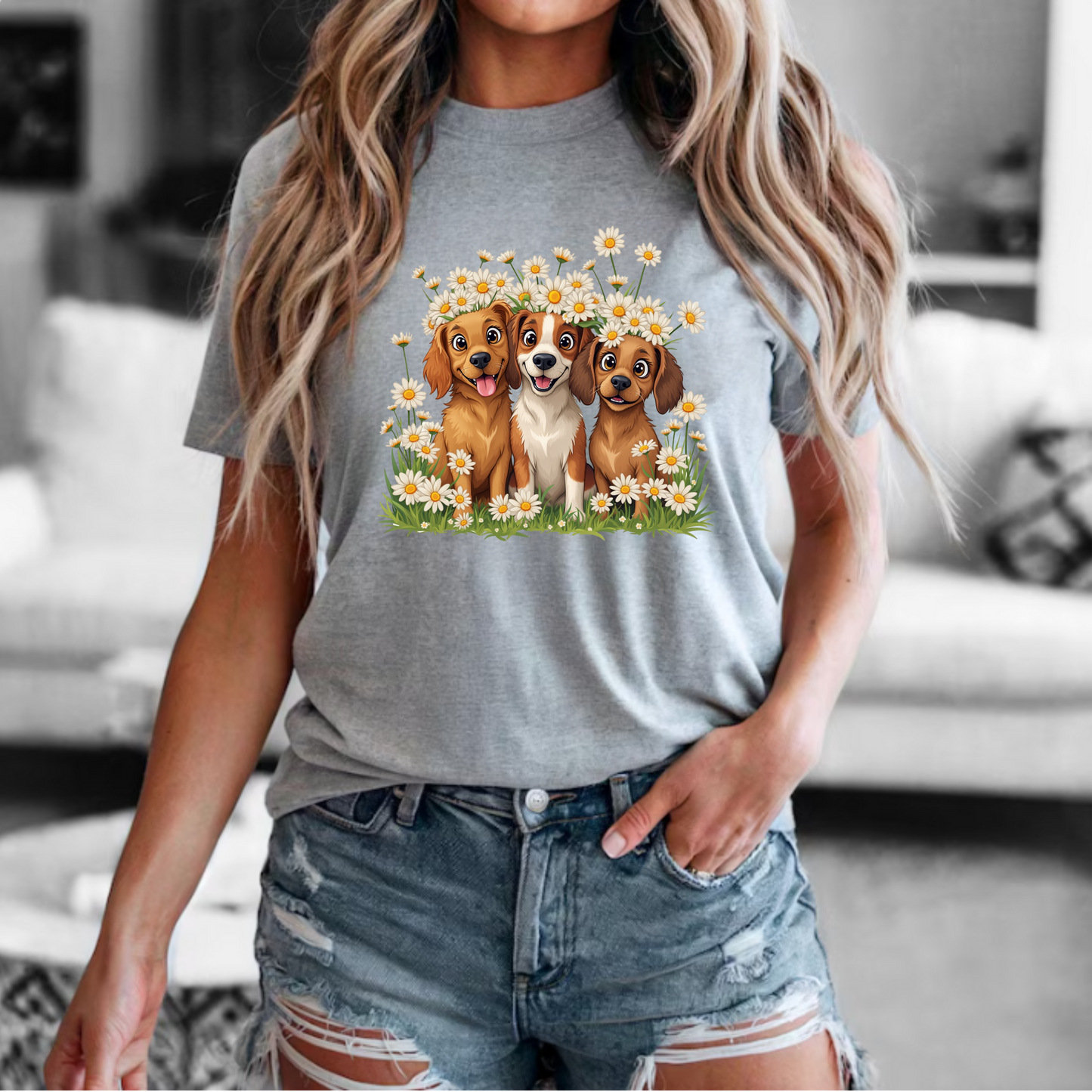 Dog Floral Tee
