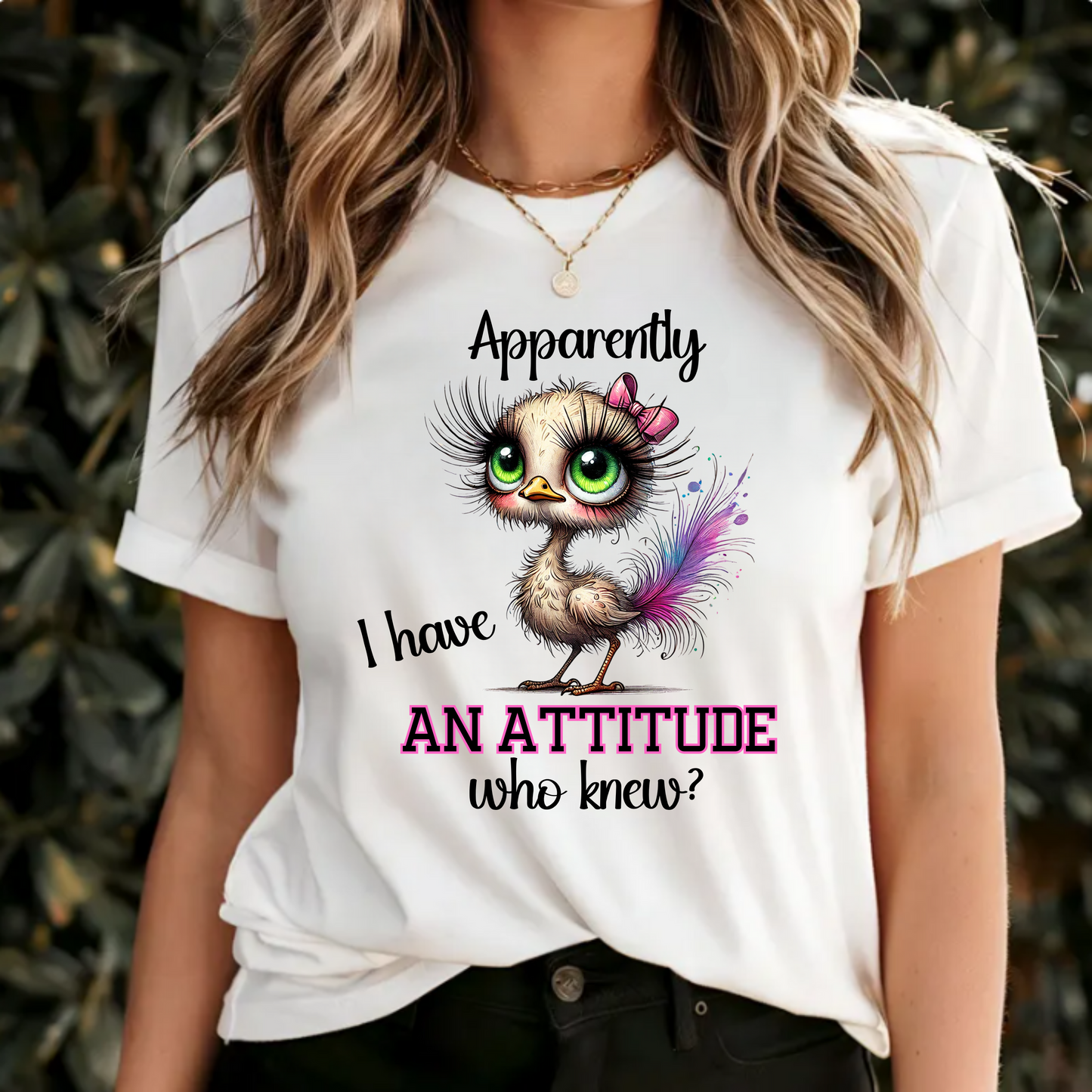 Funny Bird Unisex Tee - Apparently I Have an Attitude Who Knew