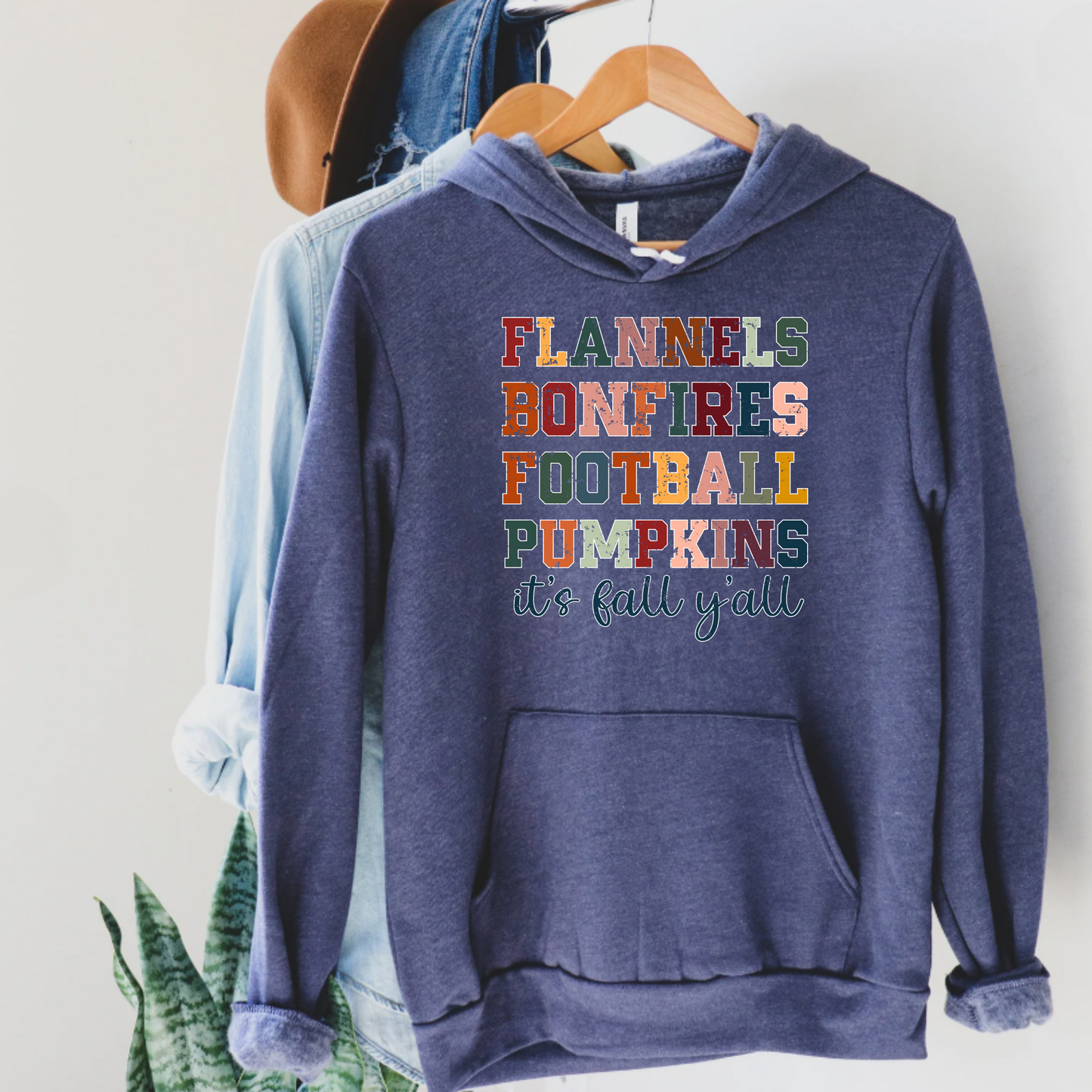Fall Vibes Hoodie - Flannels, Bonfires, Football, Pumpkins