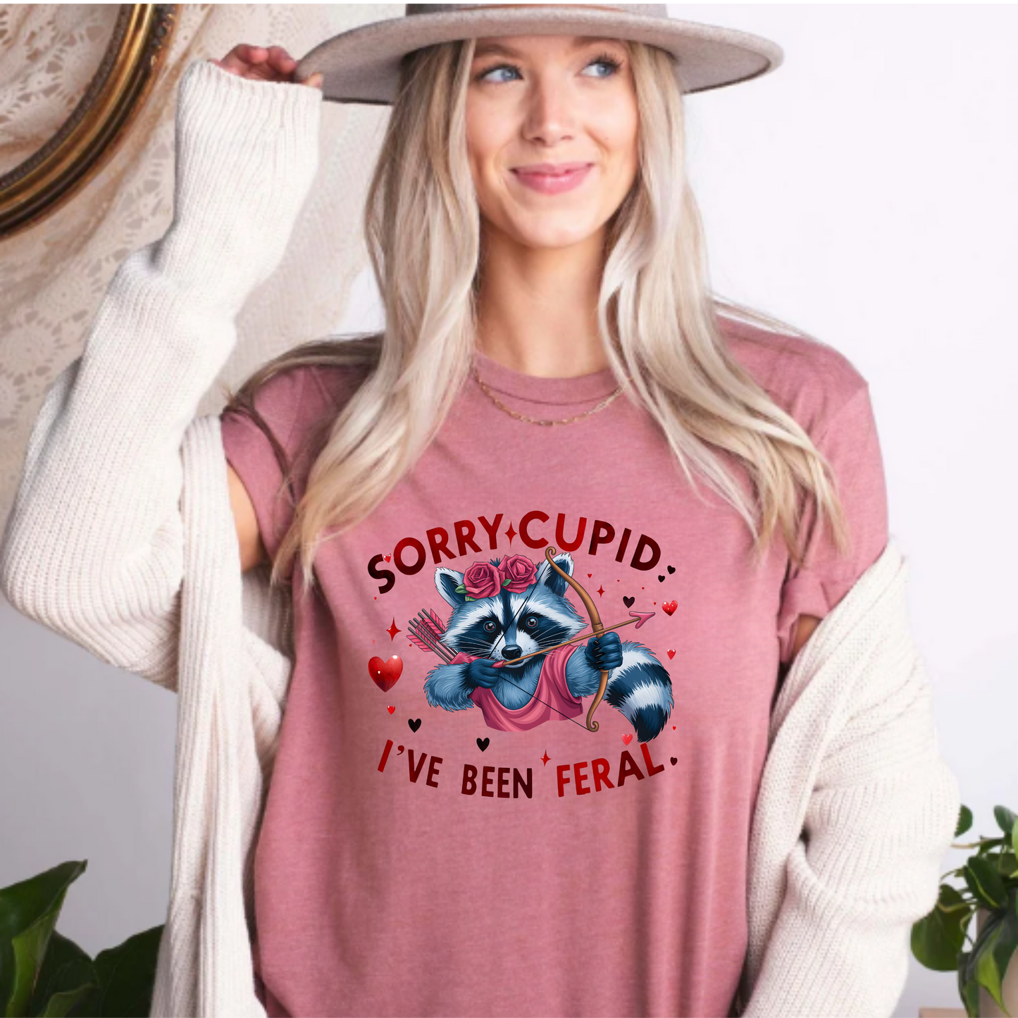 Sorry cupid I've been feral Valentine's Day Tee