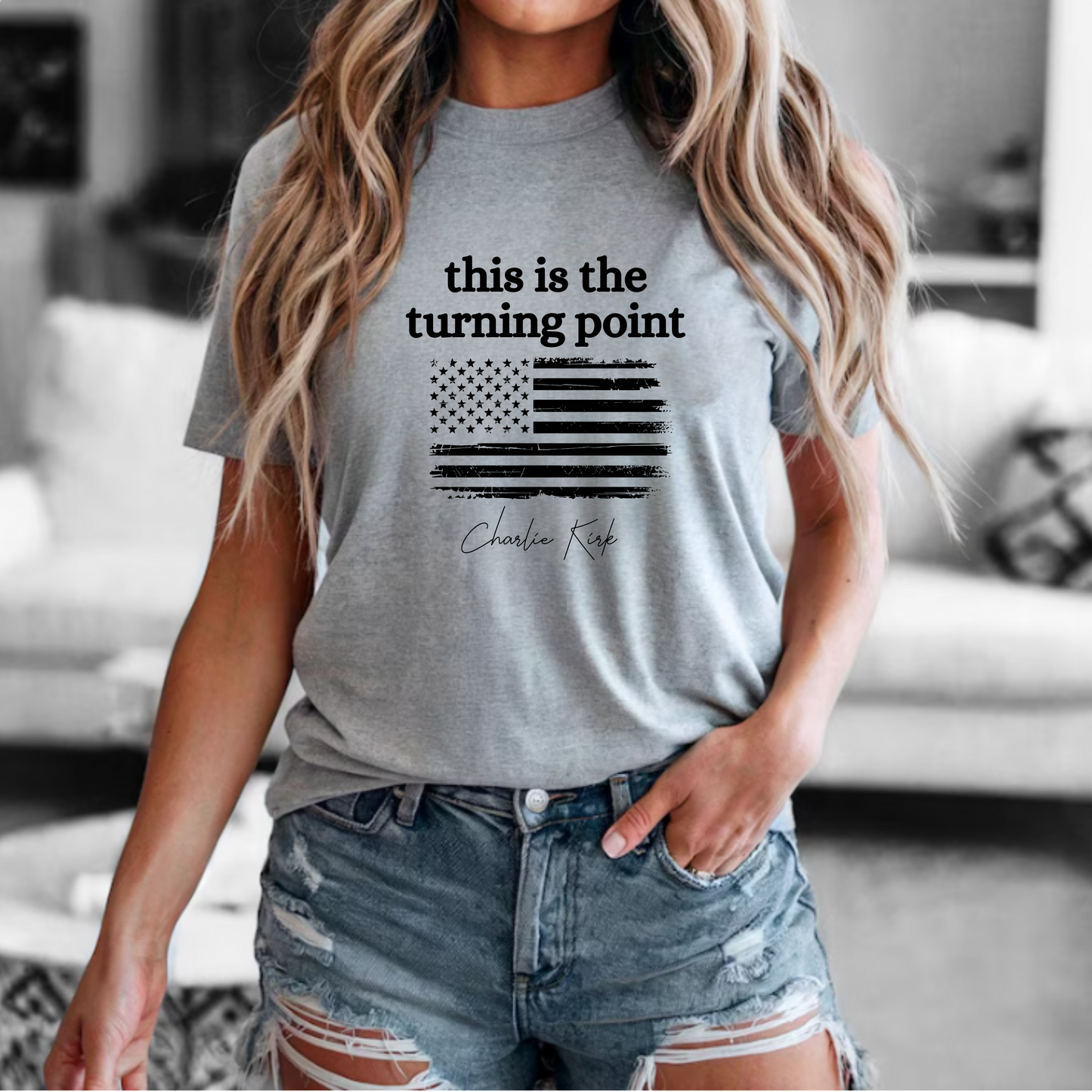 Unisex T-Shirt - 'Turning Point' Charlie Kirk Quote Tee
