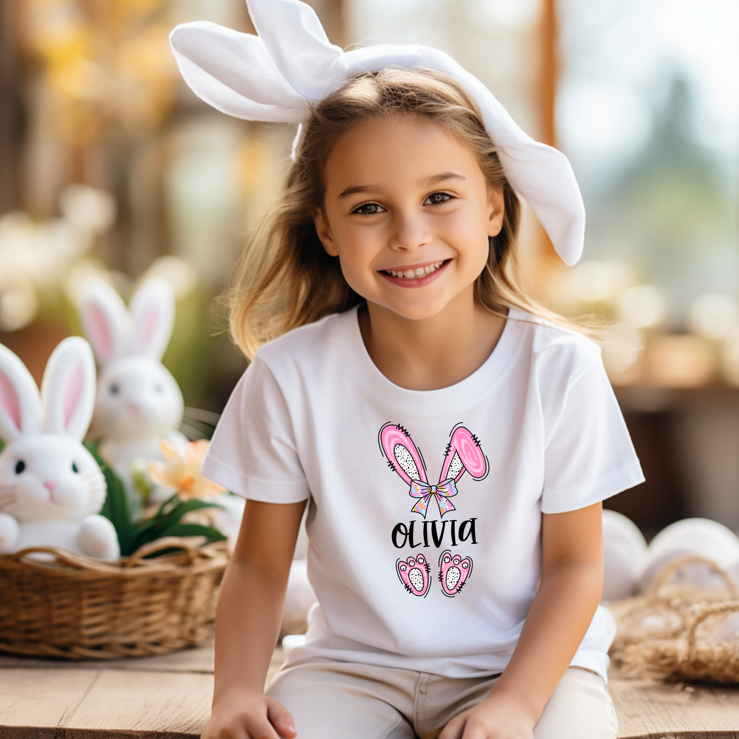 Customized children's Easter bunny png