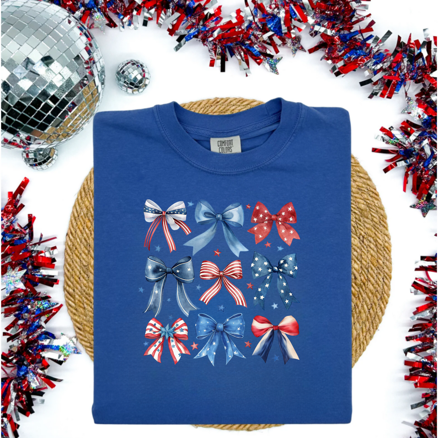 T-Shirt Patriotic Bows Unisex Jersey Tee
