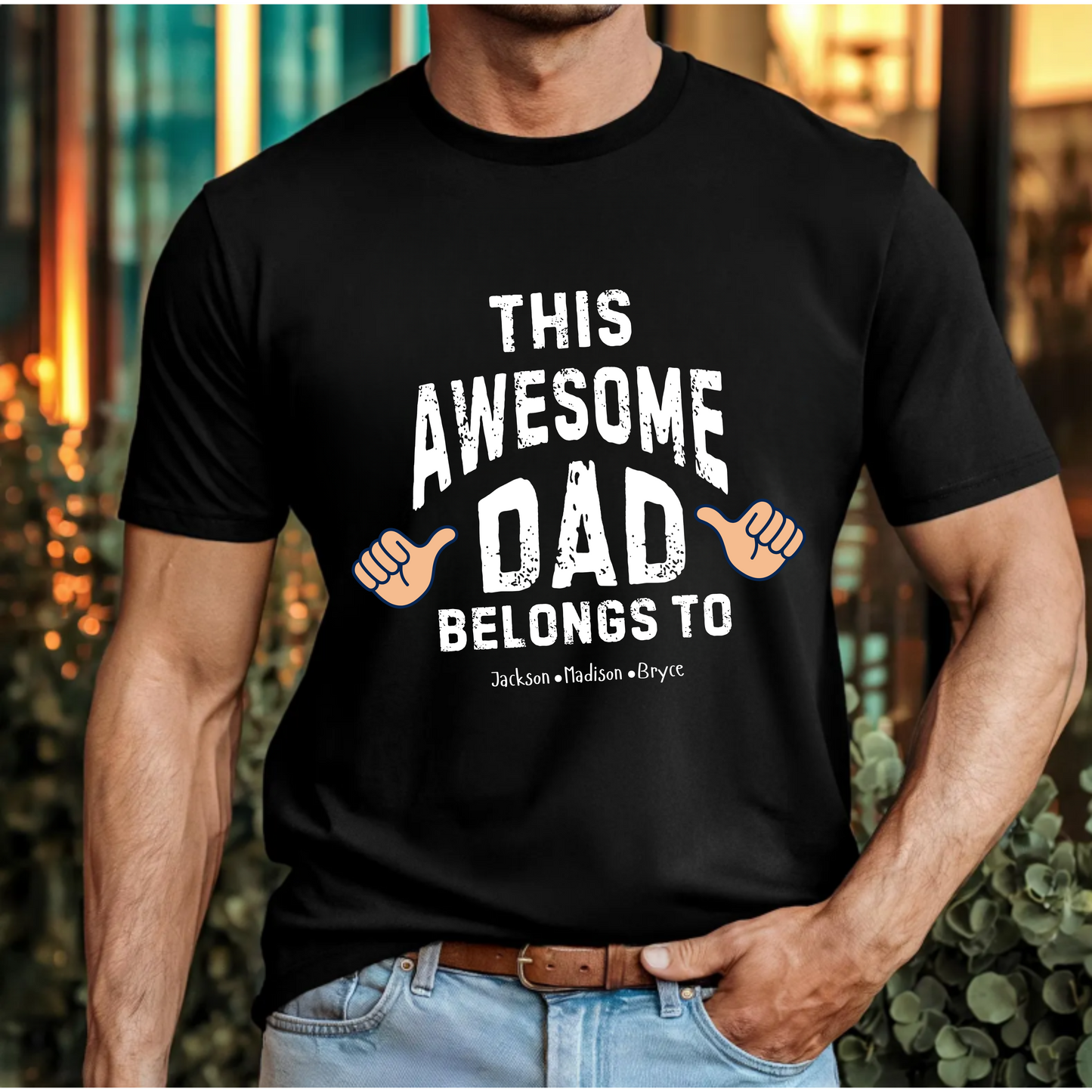 Father's Day Unisex Tee - This Awesome Dad Belongs To