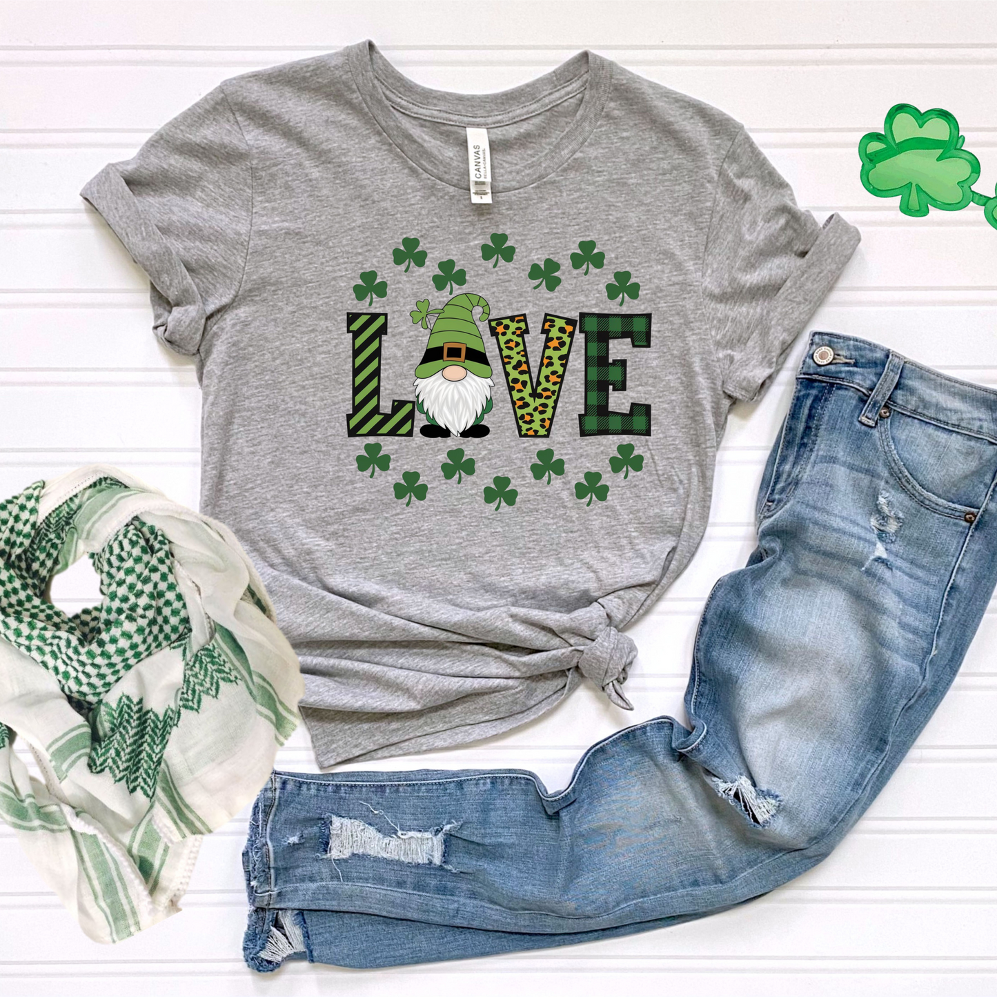 St Patrick's Day Gnome Love Tee