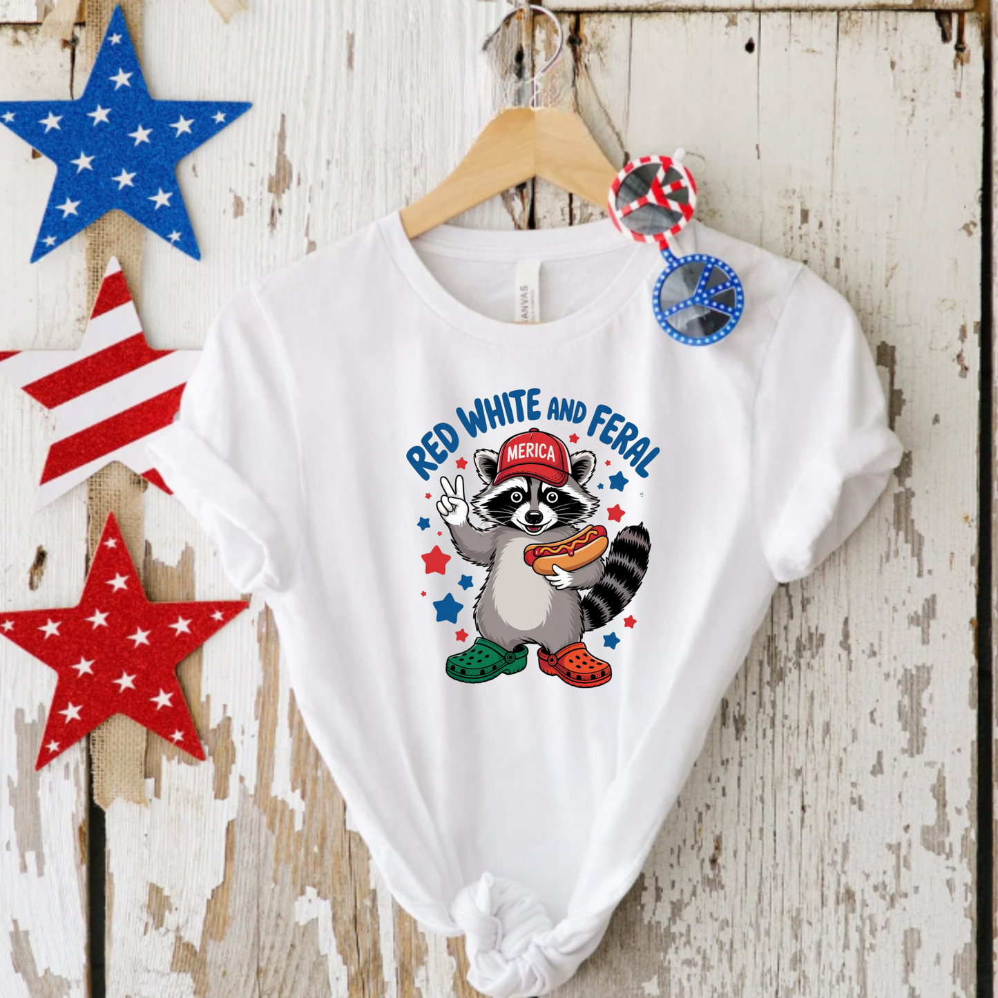 Red, white, and feral png digital download